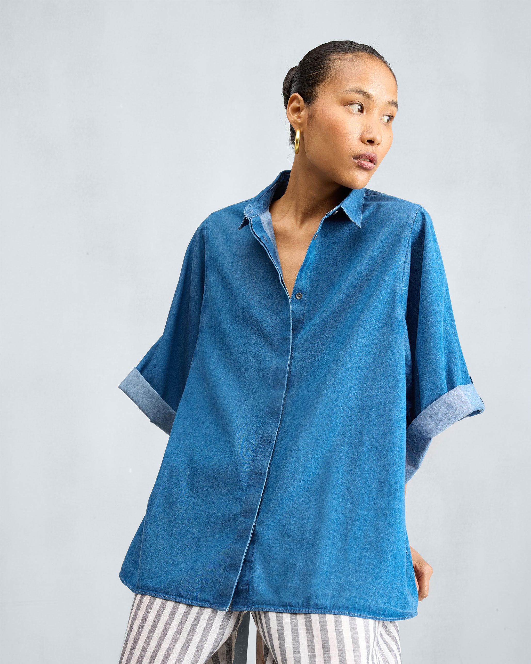Drop Armhole Shirt - Denim