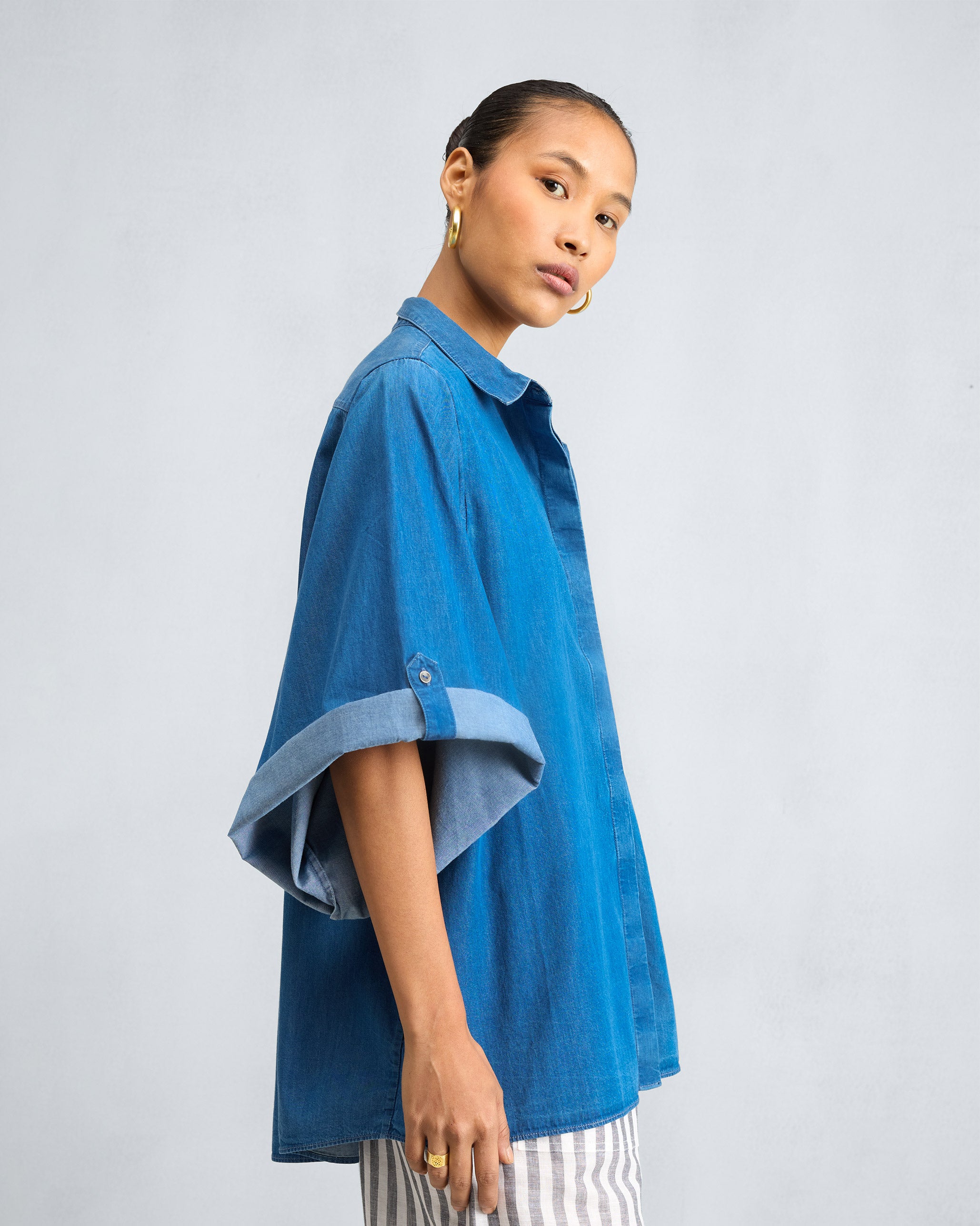 Drop Armhole Shirt - Denim