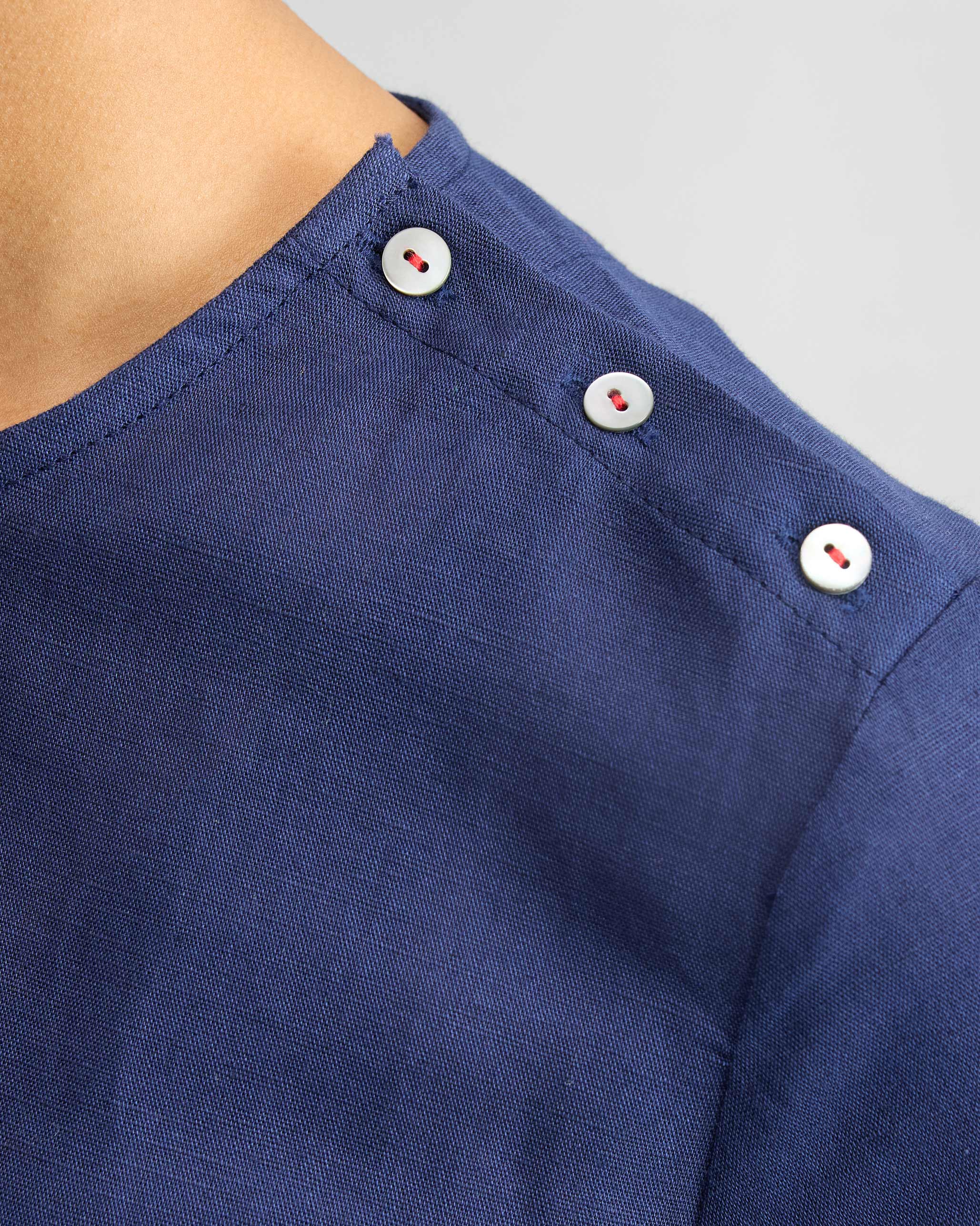 High Slit Top - Ink Blue