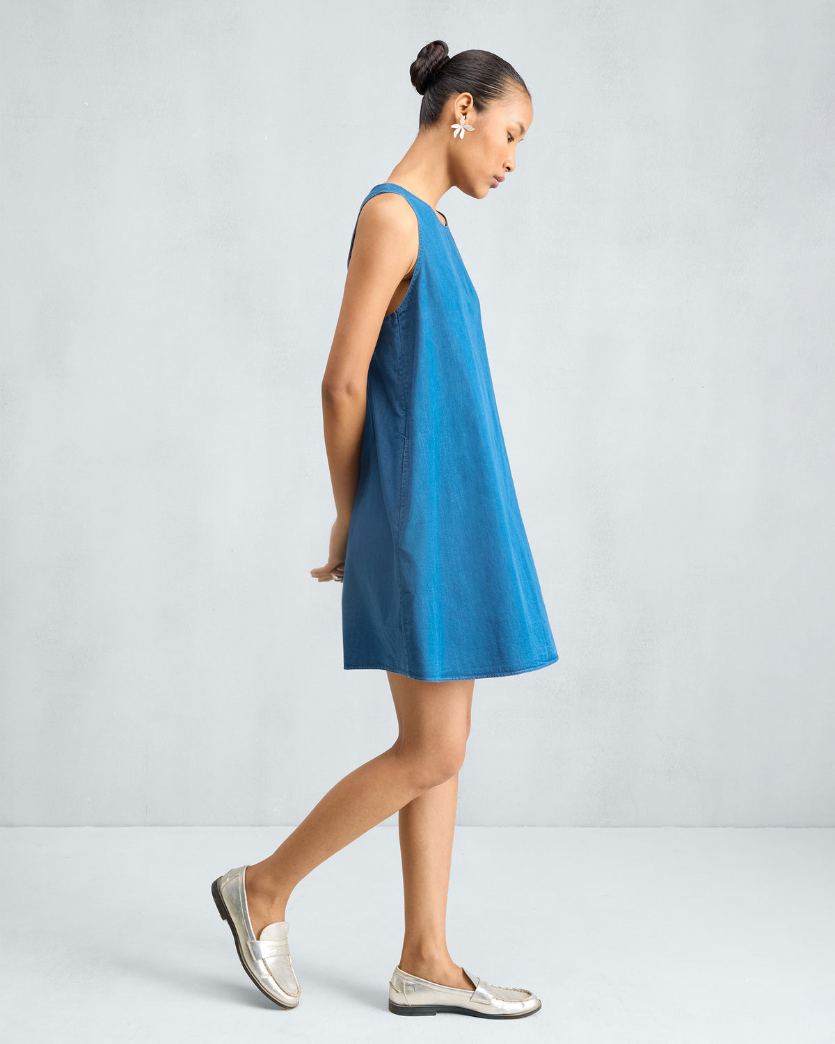 Short Racerback Dress - Denim thumbnail 2