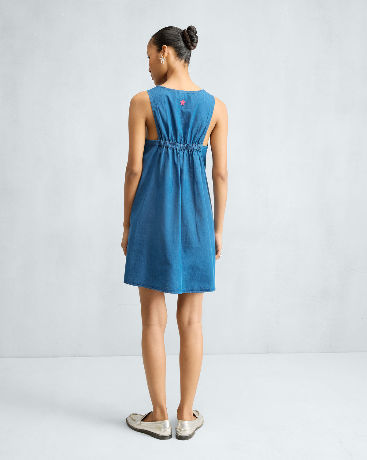 Short Racerback Dress - Denim thumbnail 3