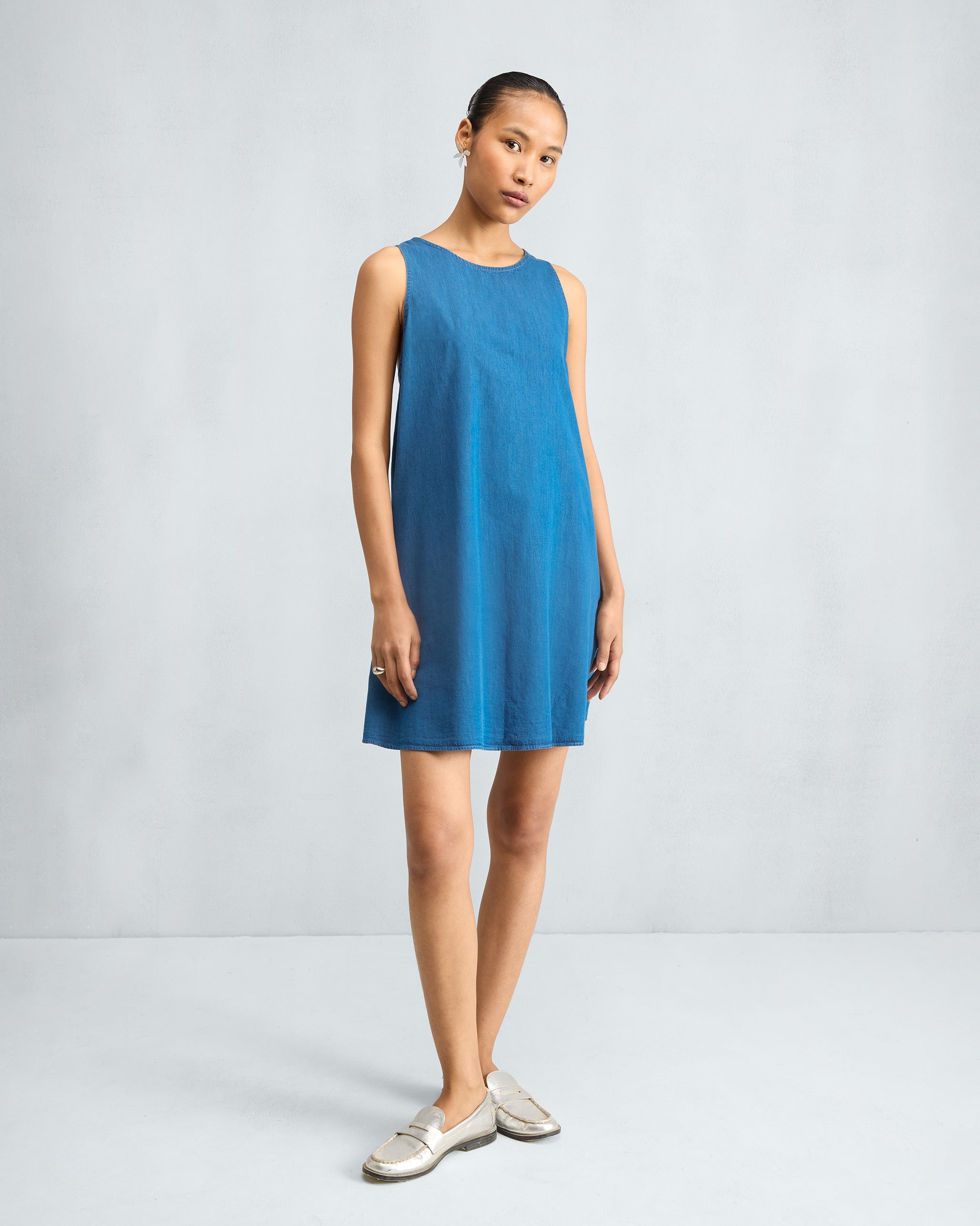 Short Racerback Dress - Denim