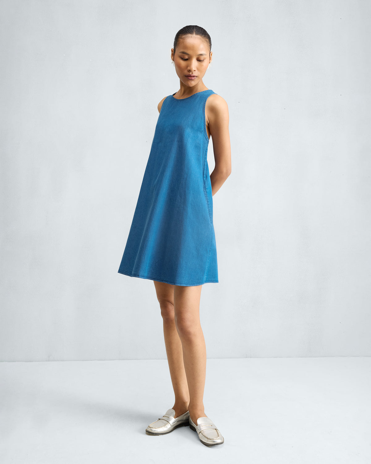 Short Racerback Dress - Denim thumbnail 5