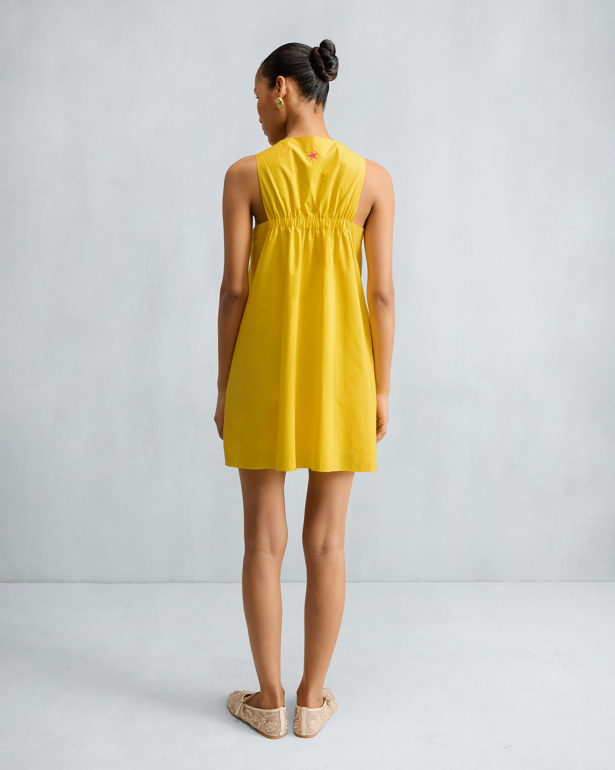 Short Racerback Dress - Yellow