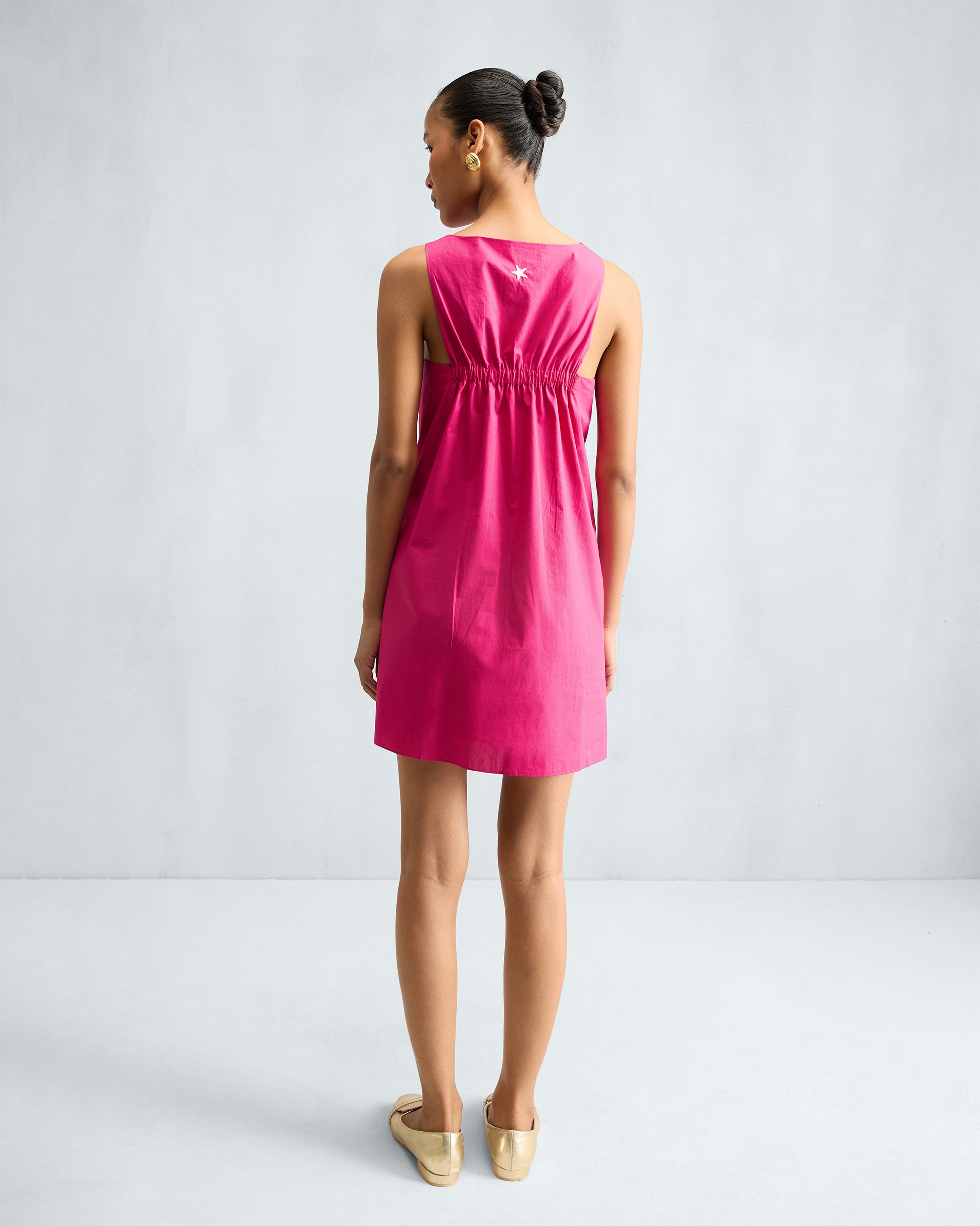 Short Racerback Dress - Fuchsia