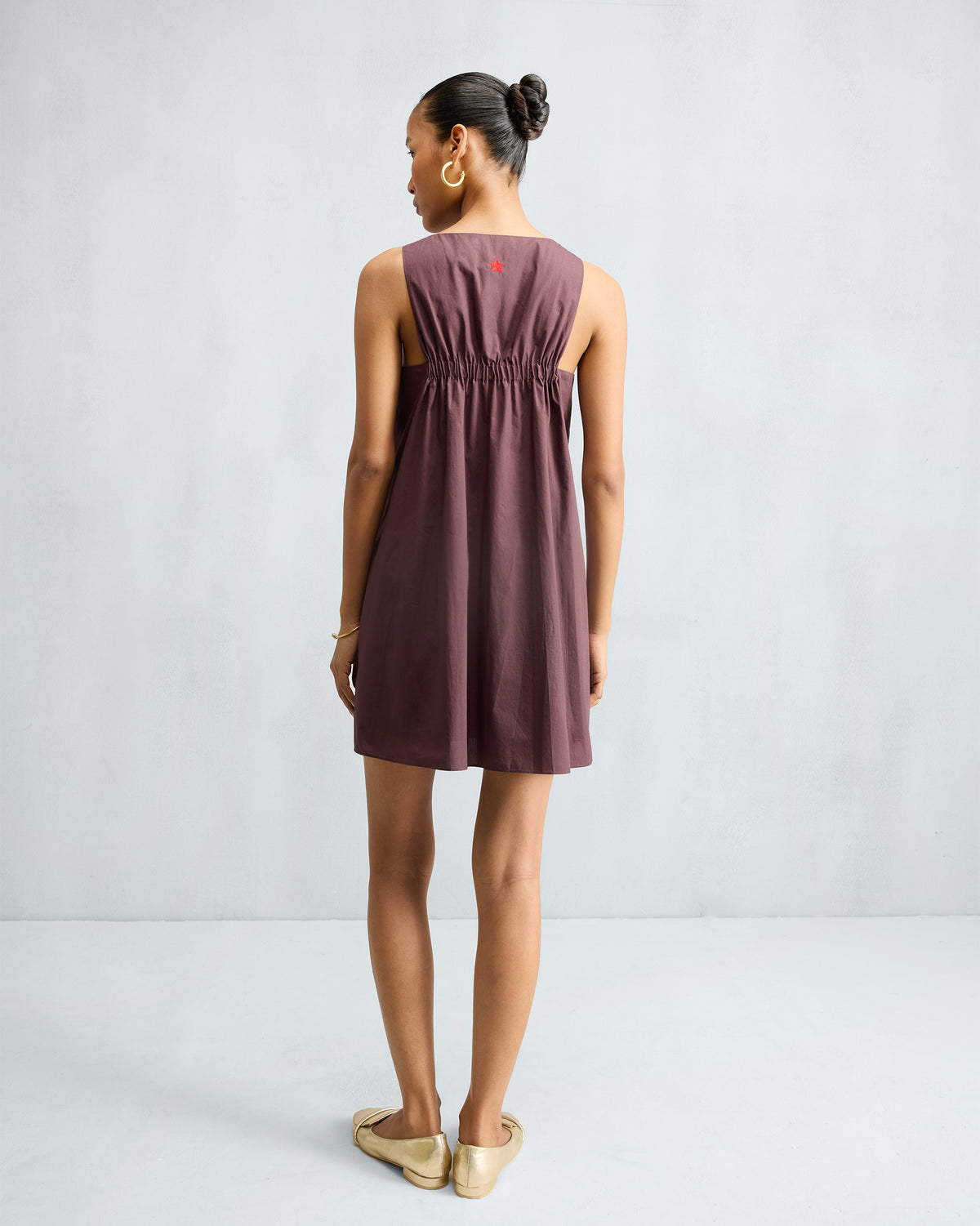 Short Racerback Dress - Chocolate Plum