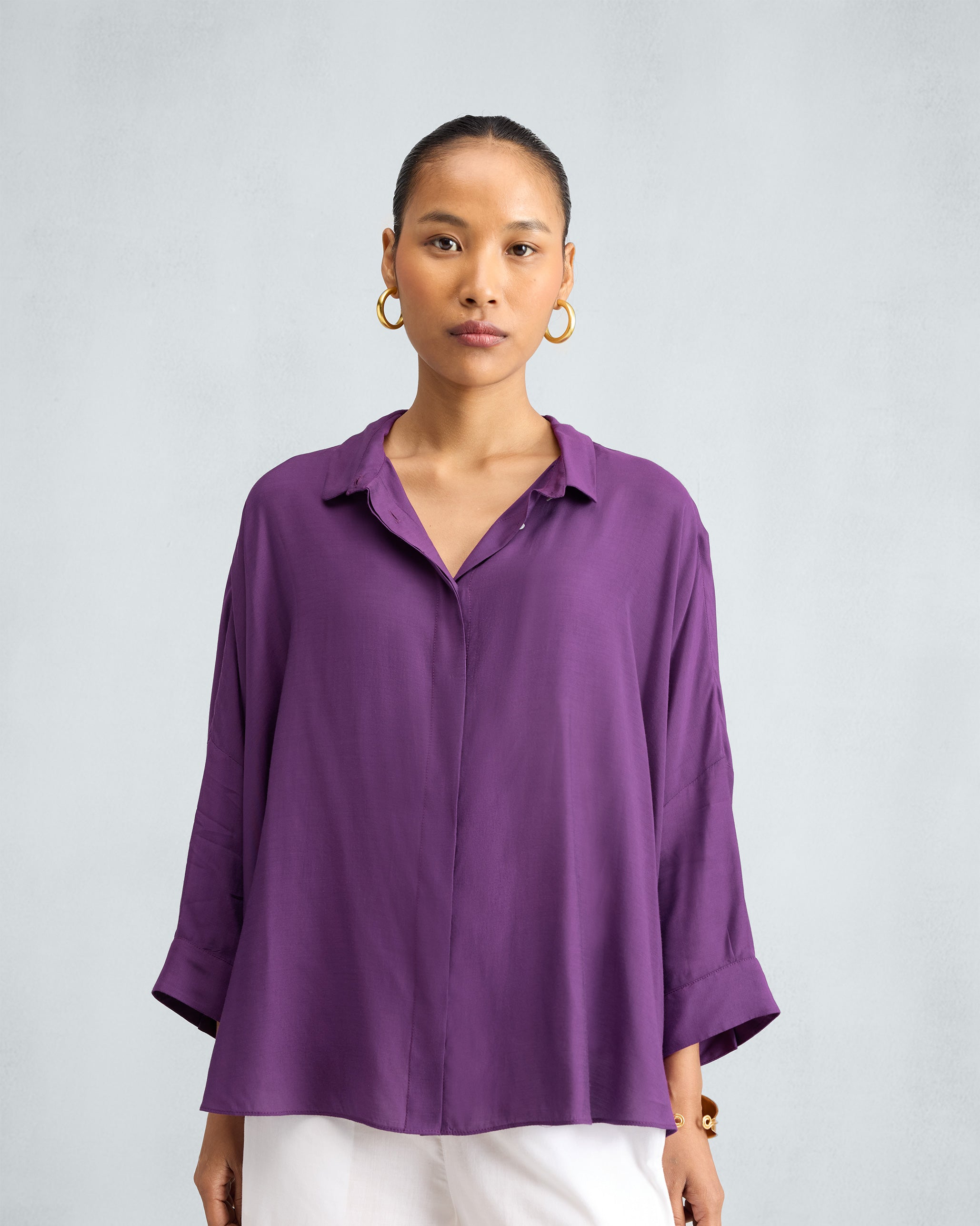 Boxy Shirt - Purple
