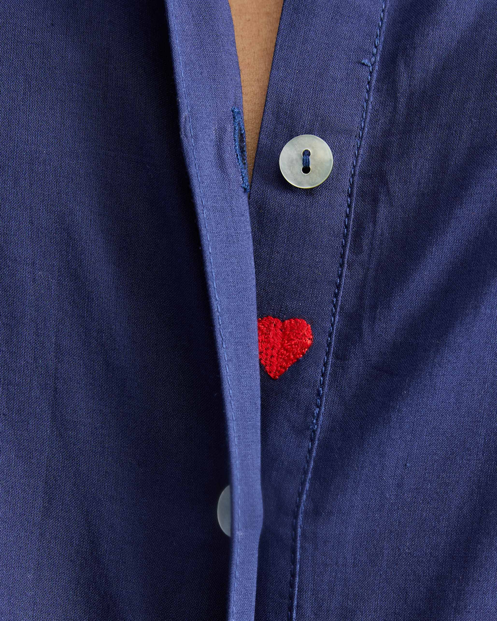 Basic Long Kurta - Ink Blue