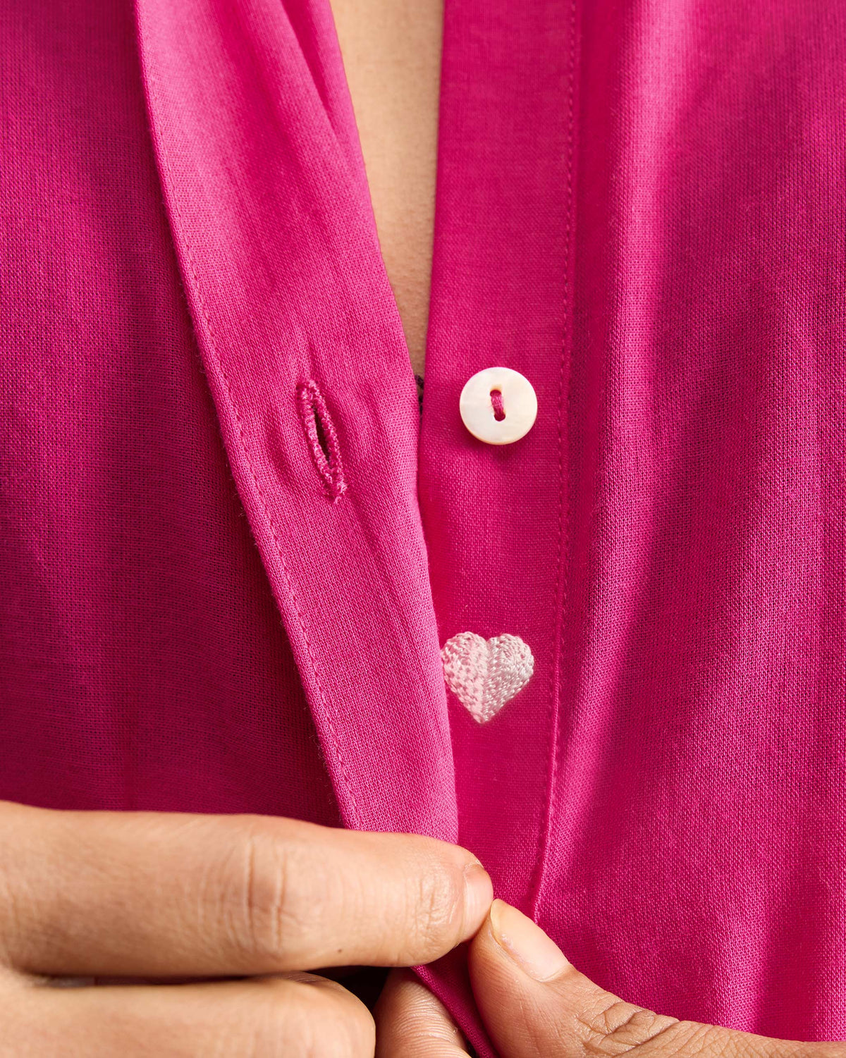 Basic Long Kurta - Fuchsia