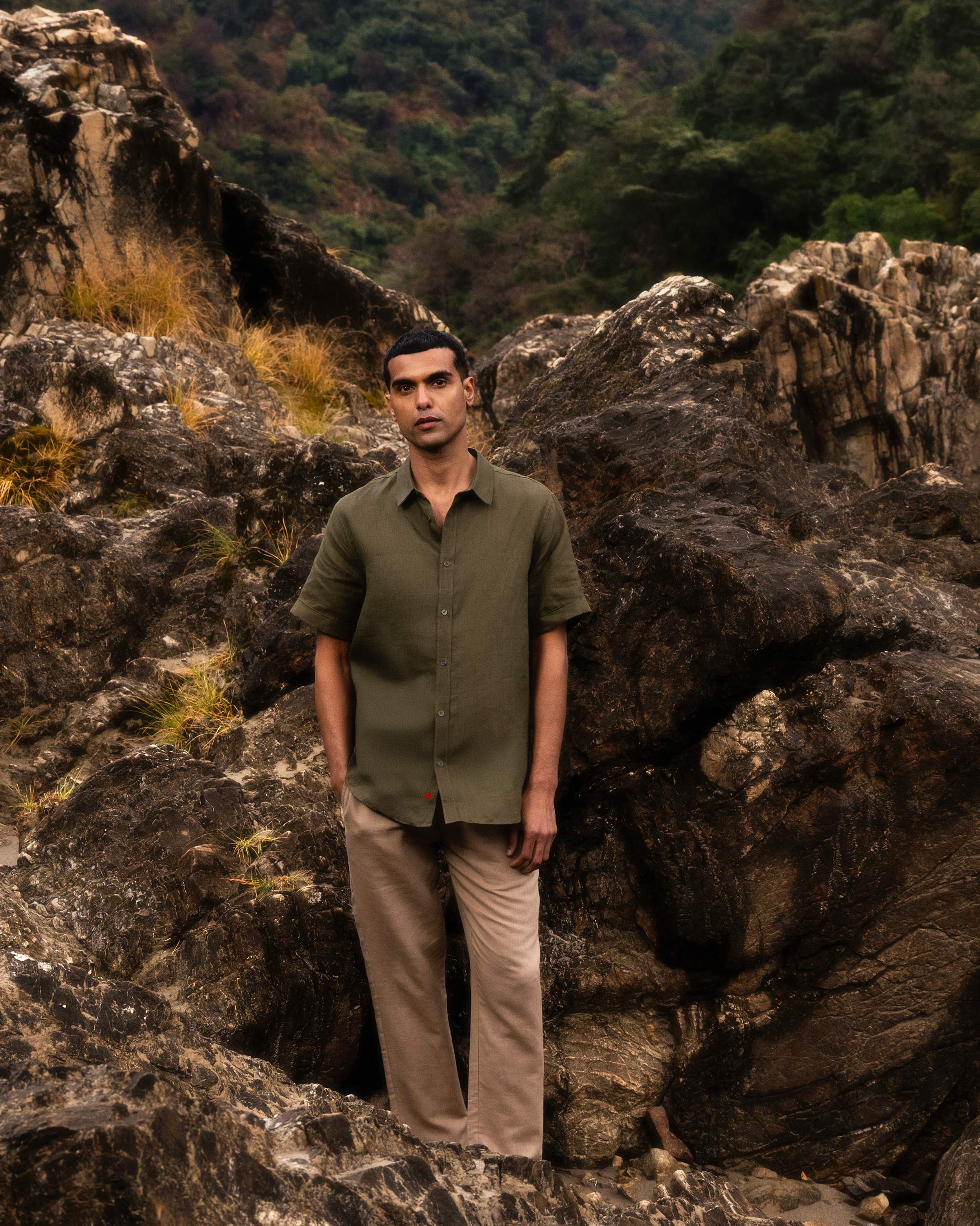 Half Sleeve Shirt - Olive