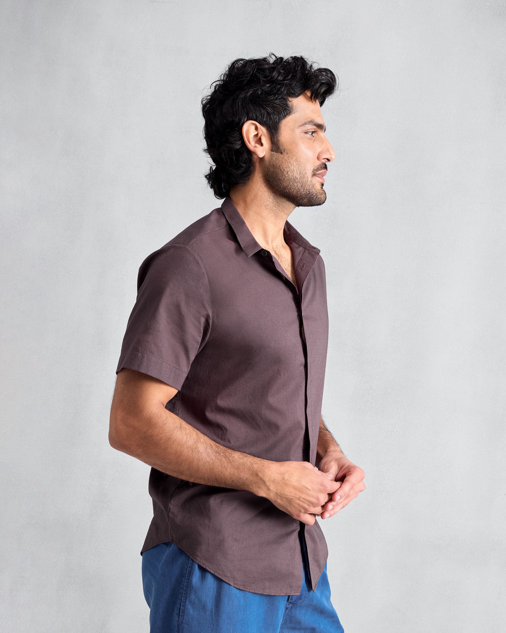 Riverine Shirt - Chocolate Plum