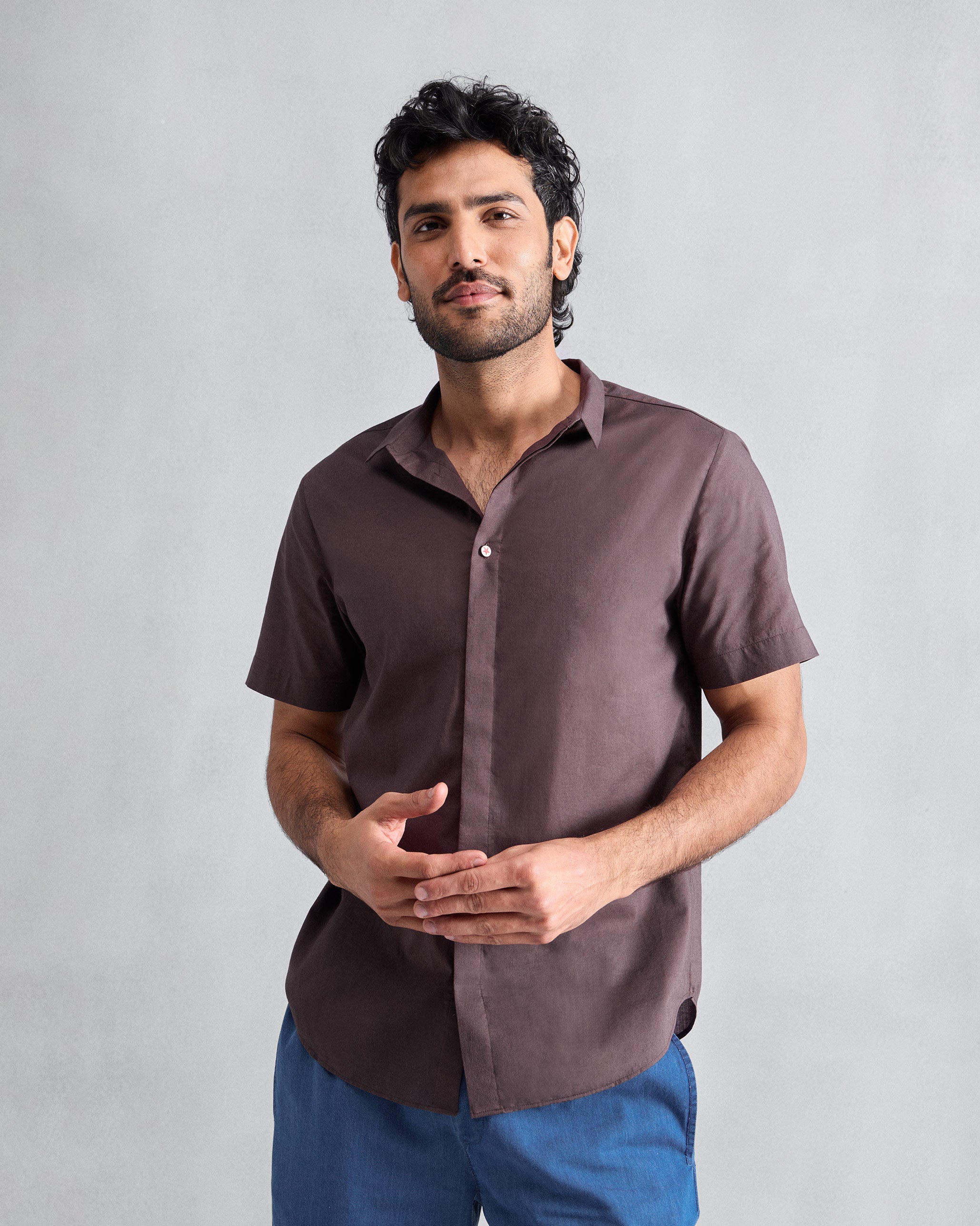 Riverine Shirt - Chocolate Plum
