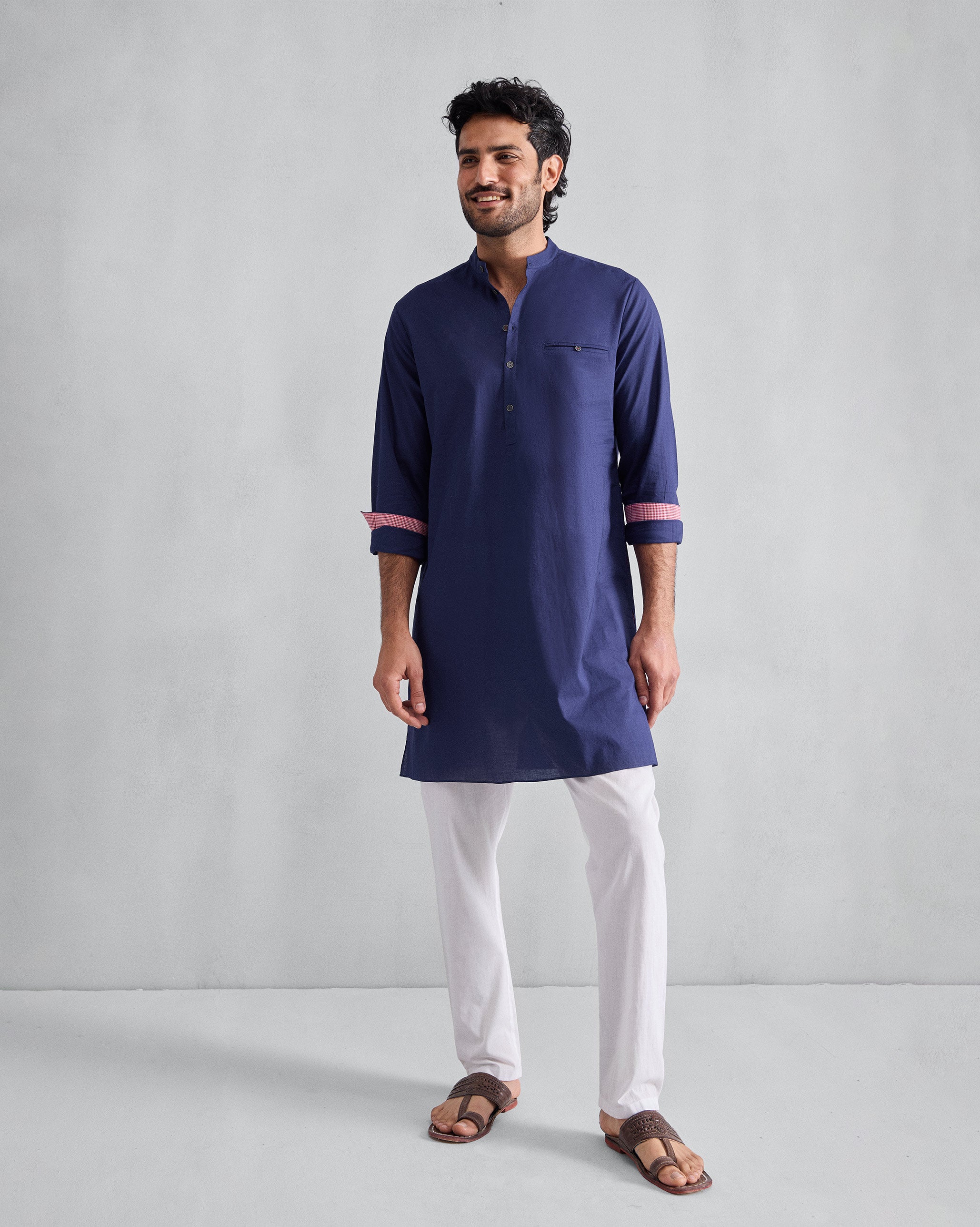 Pondicherry Kurta - Ink Blue