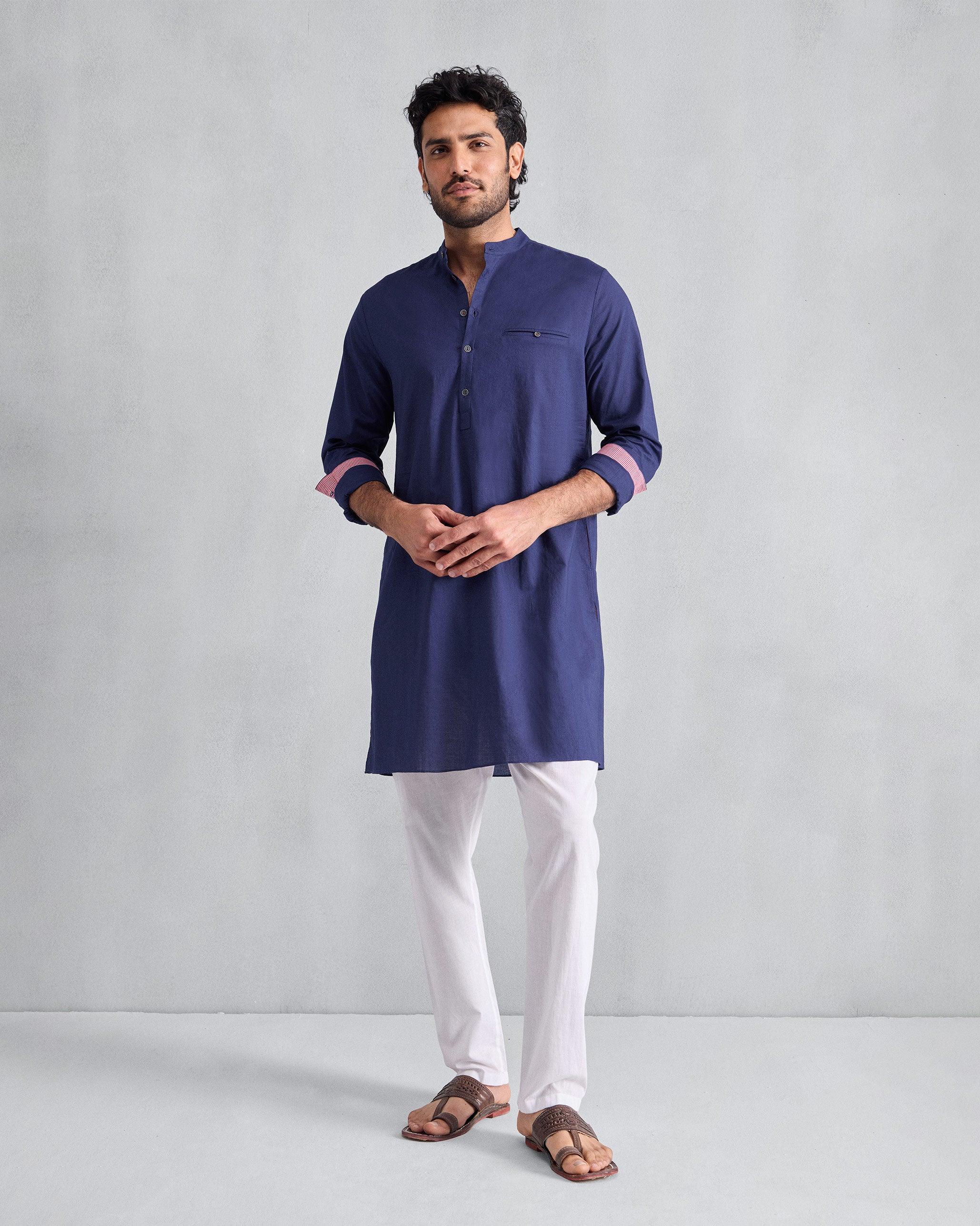 Pondicherry Kurta - Ink Blue