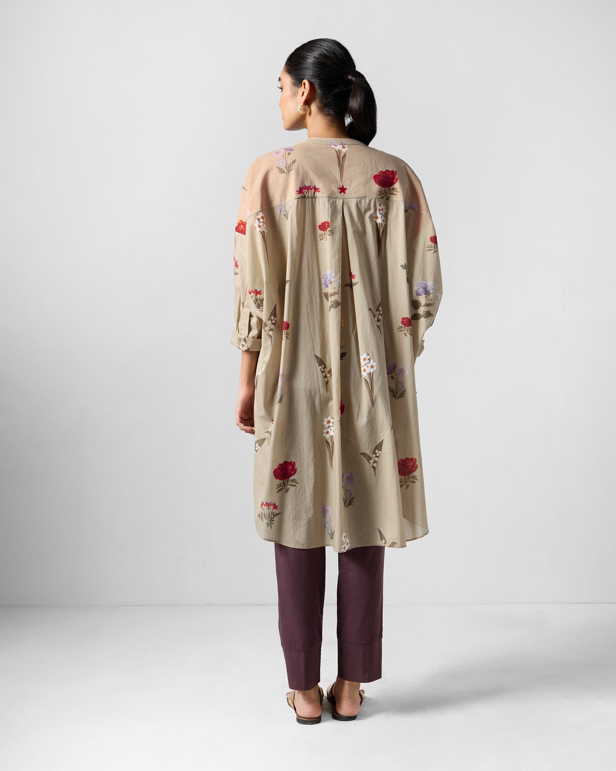 Lazy Sunday Tunic - Beige Printed