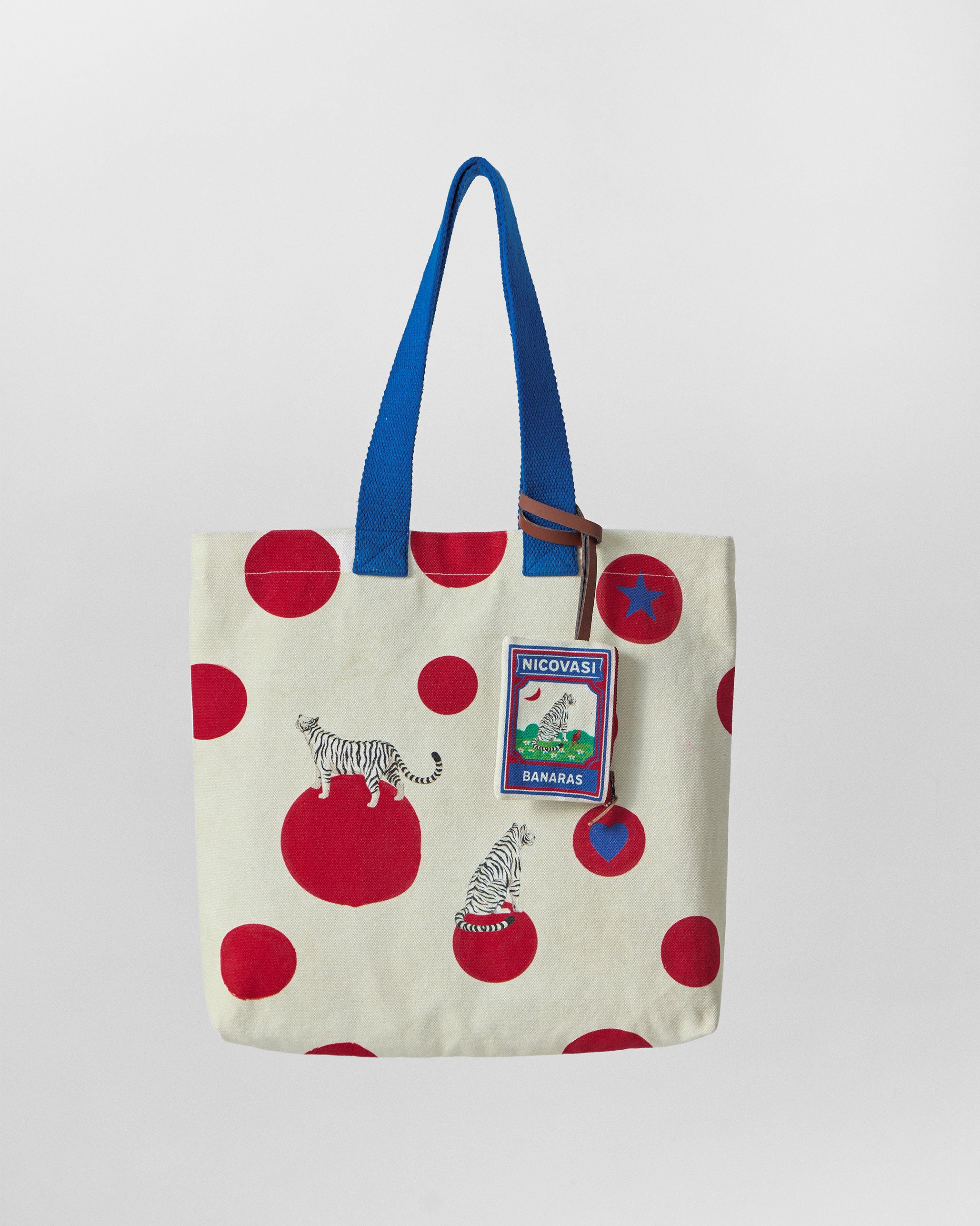 Bagan Polka Tote - Ivory & Red