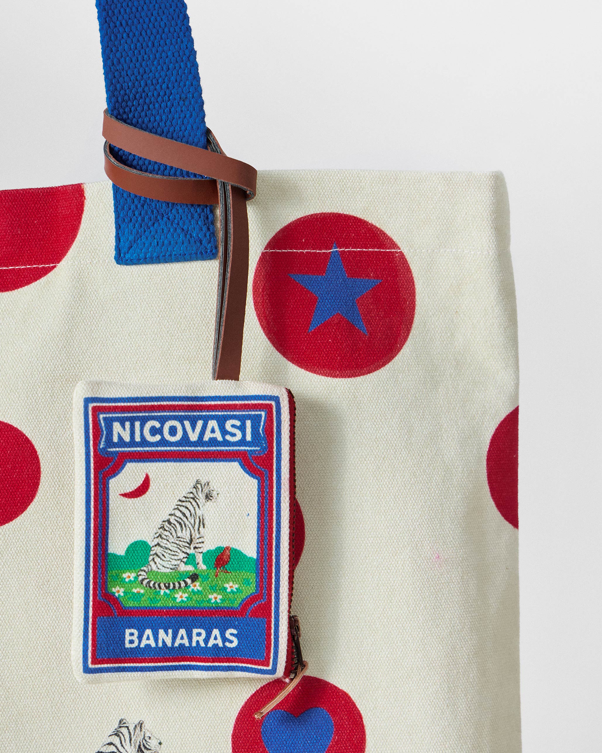 Bagan Polka Tote - Ivory & Red