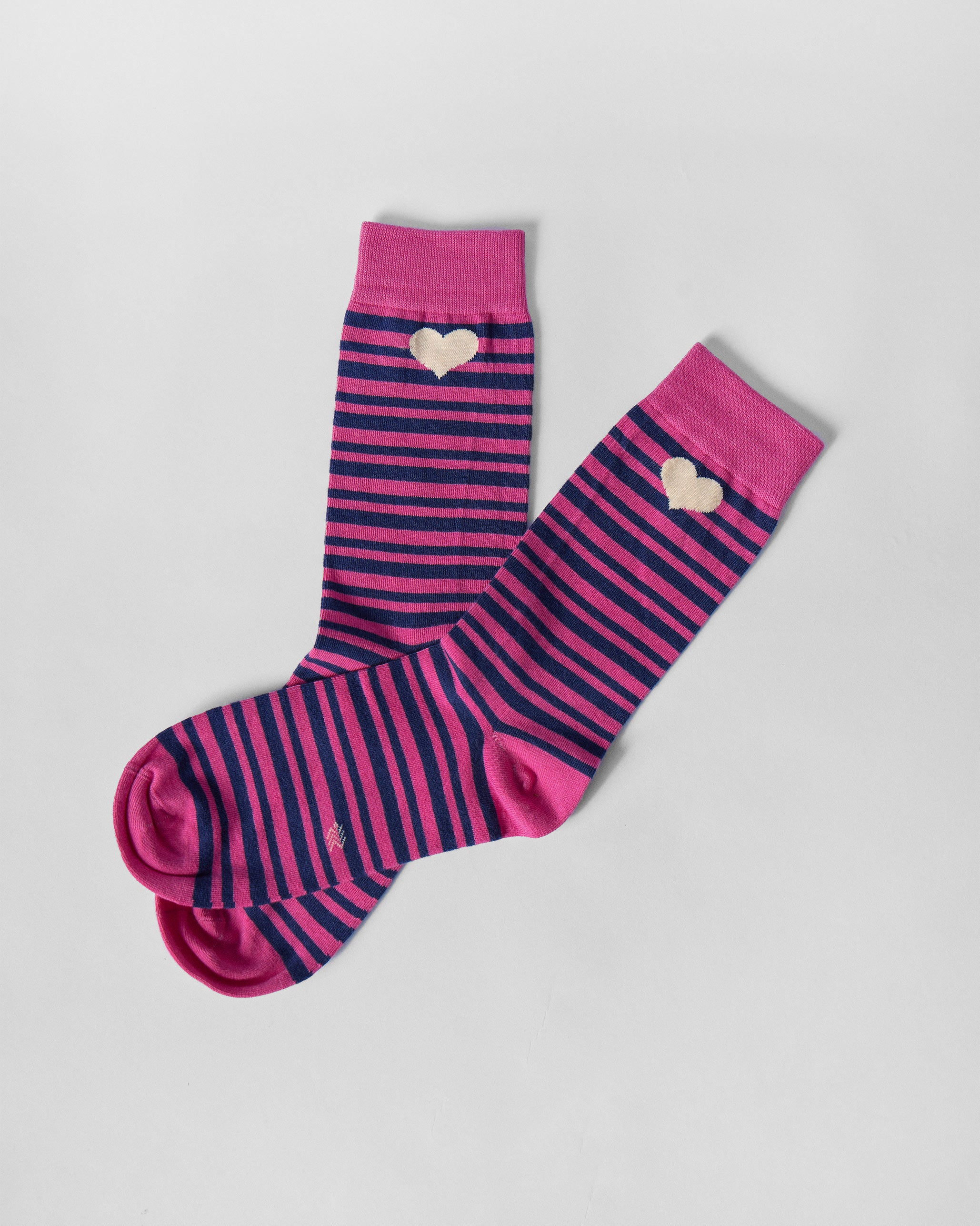 Thick & Thin Socks - Ice Blue & Fuchsia
