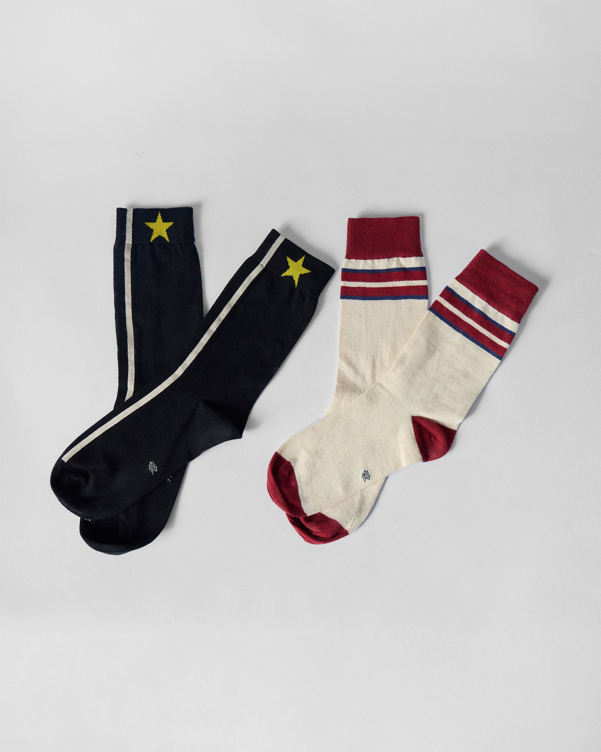 Men's Orbit Socks - Black & Maroon
