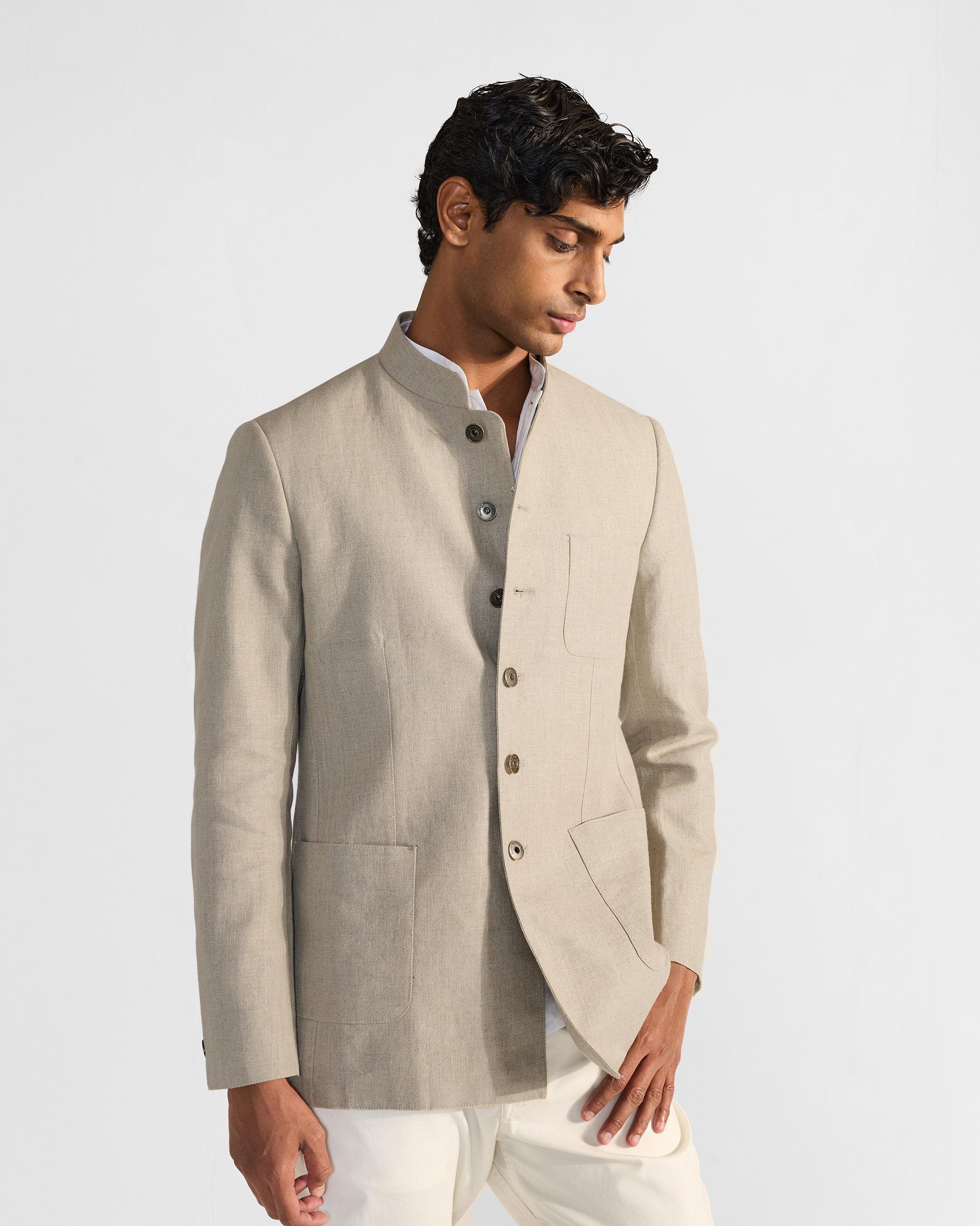 Tahr Bandhgala - Beige