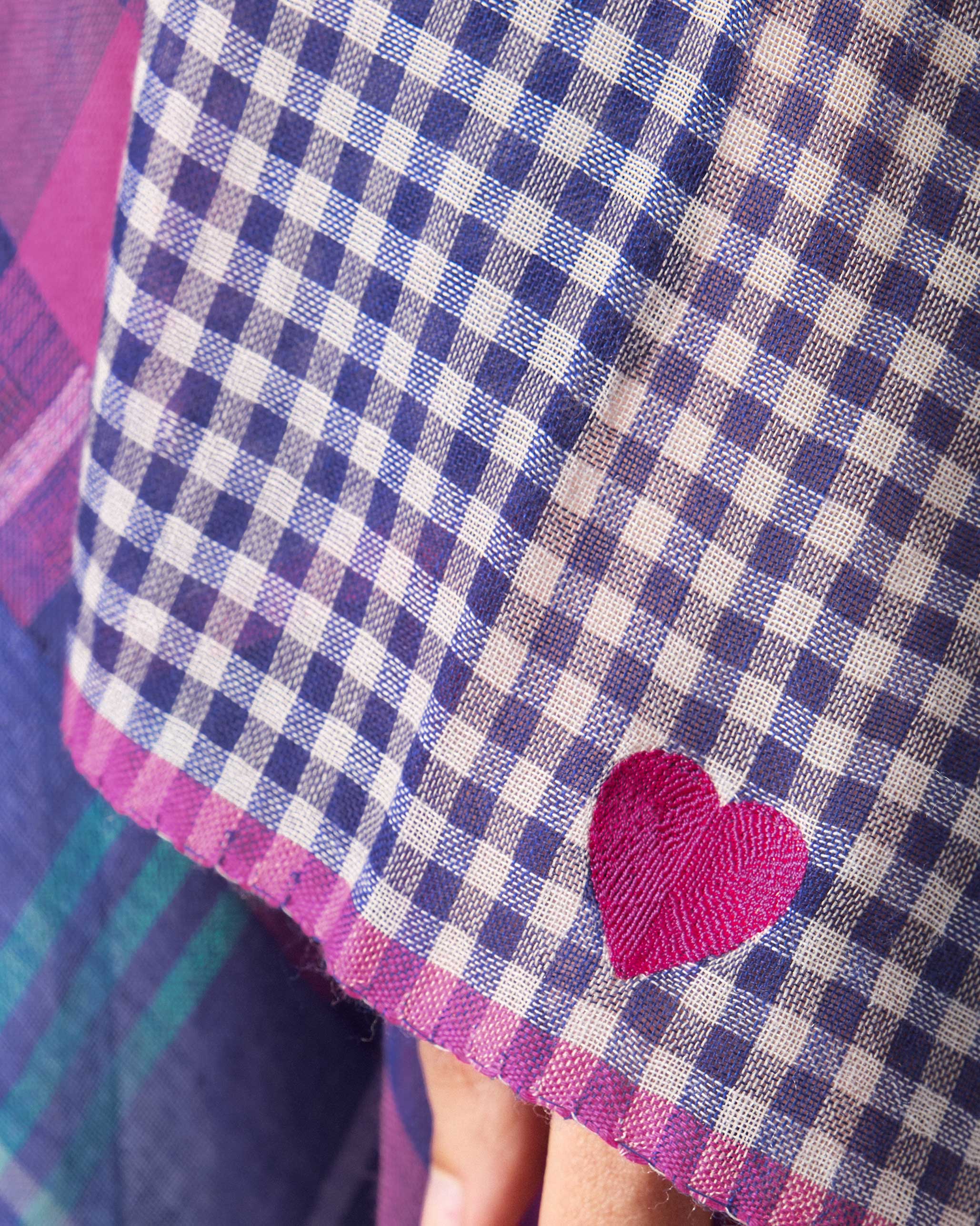 Draped Kaftan - Multicolour Checks