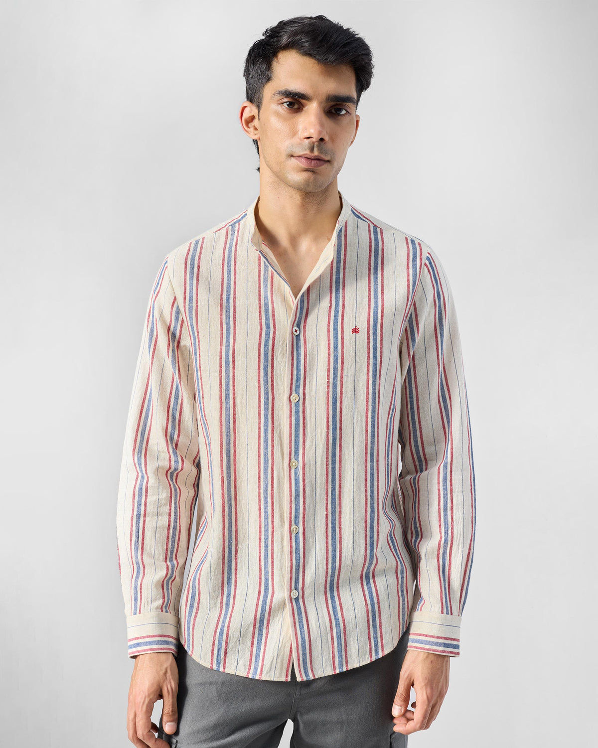 Nawab Shirt - Striped Kala Cotton Slim Fit
