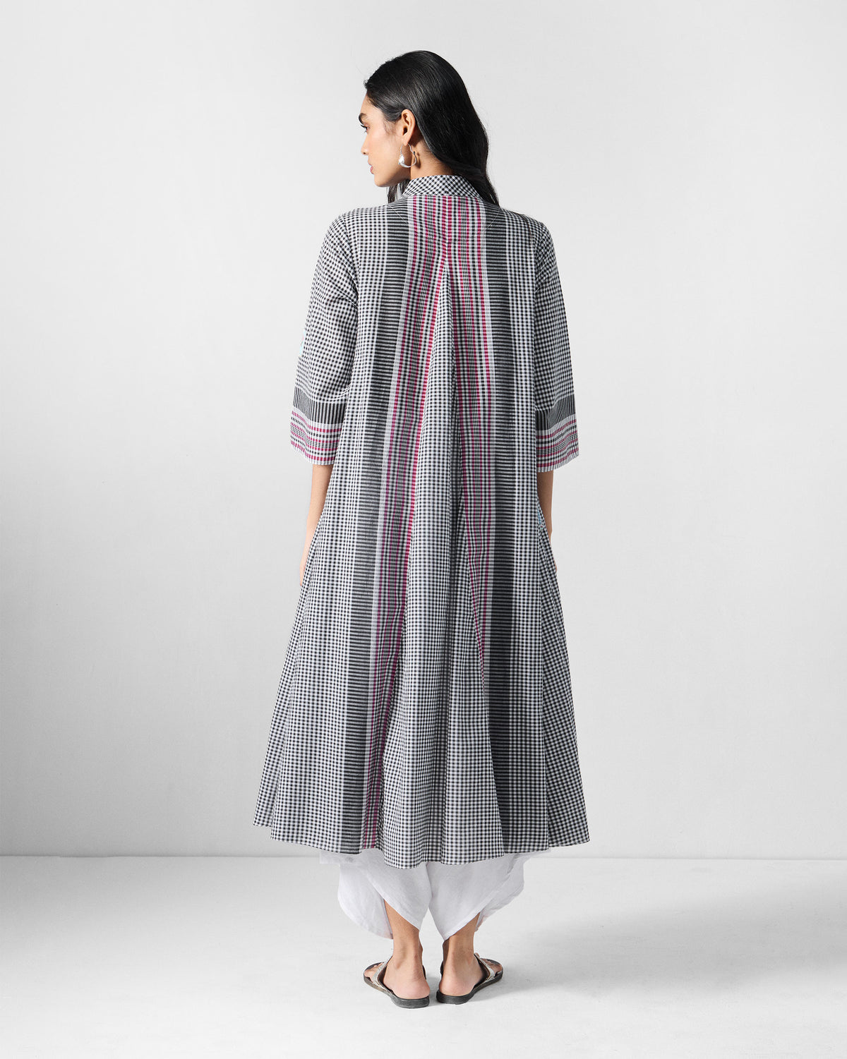 Leah Kurta - Checked Yarn-Dyed Cotton Relaxed Fit