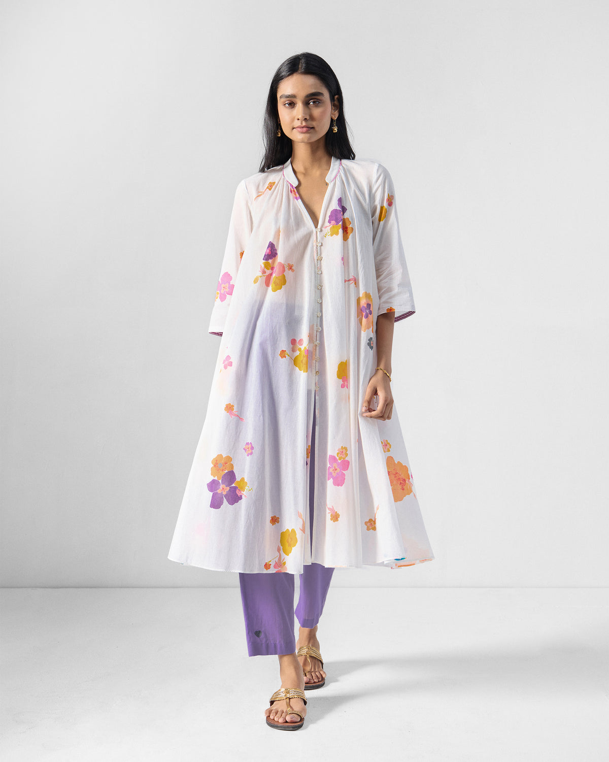 Mirage Kurta - Printed Cotton Kora Relaxed Fit