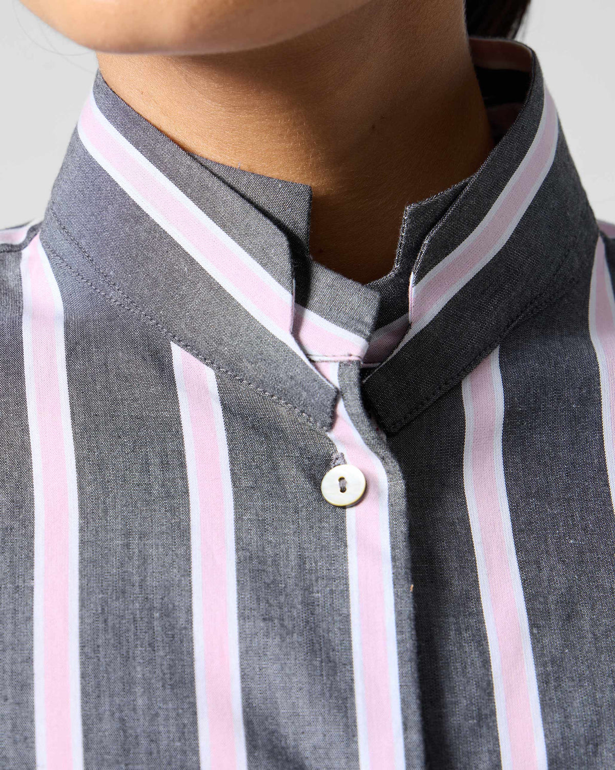 Trench Shirt - Striped Yarn-Dyed Cotton Tailored Fit