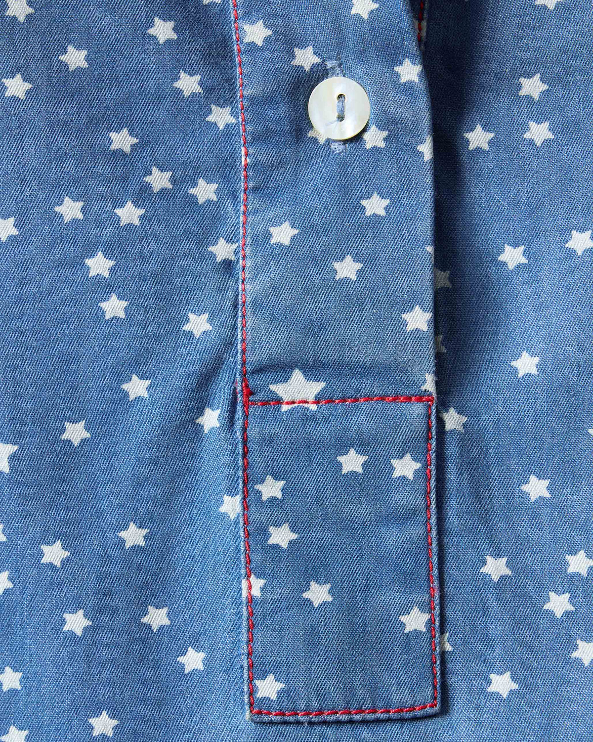 Swing Top - Printed Cotton Denim Flared Fit