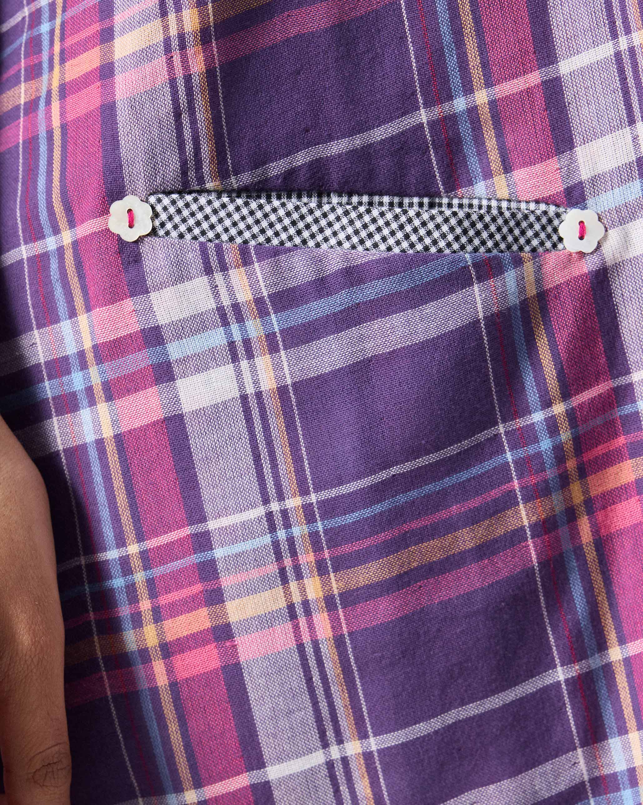 Daye Reversible Dress - Purple Checks