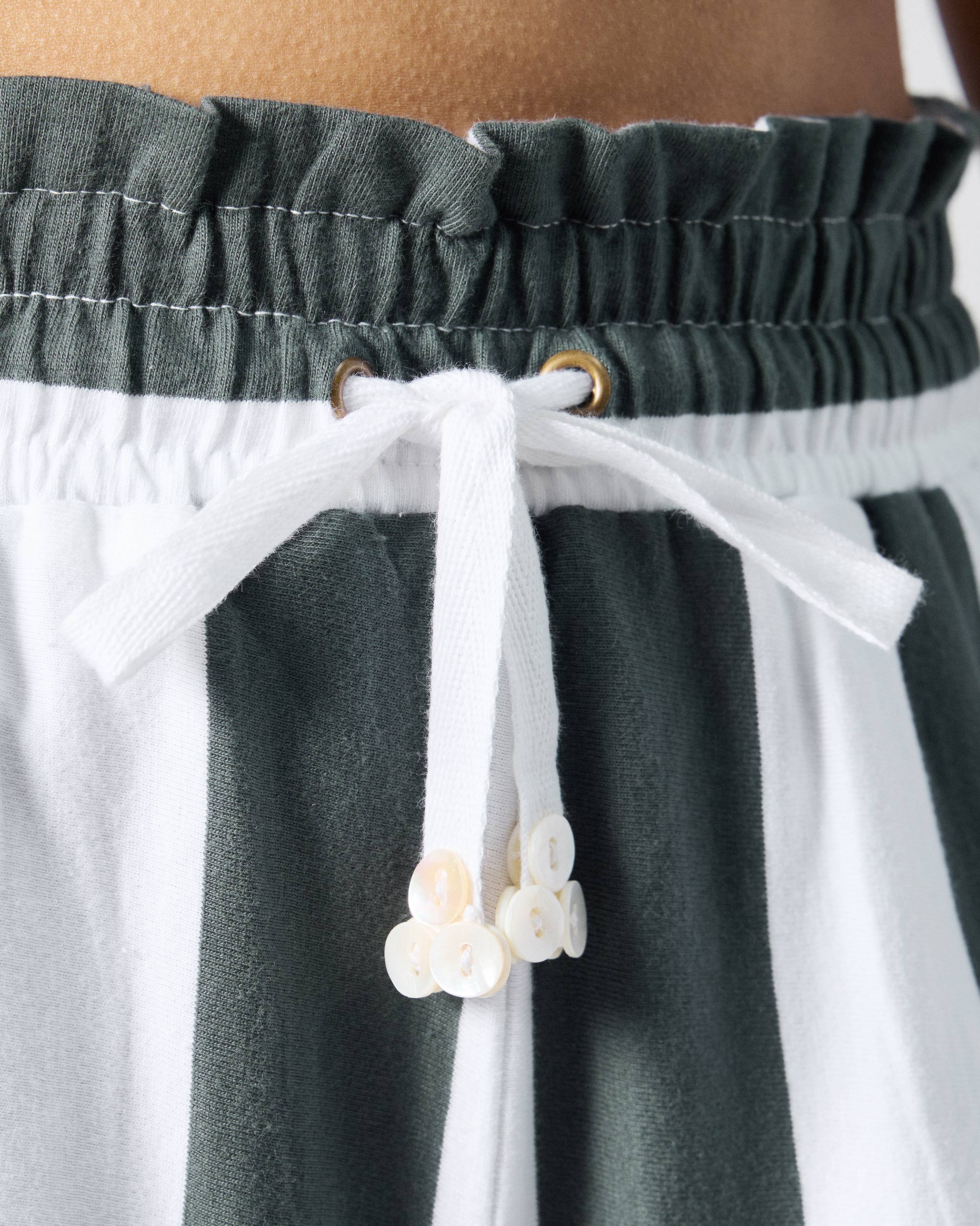 Nova Pants - Charcoal & White Stripes