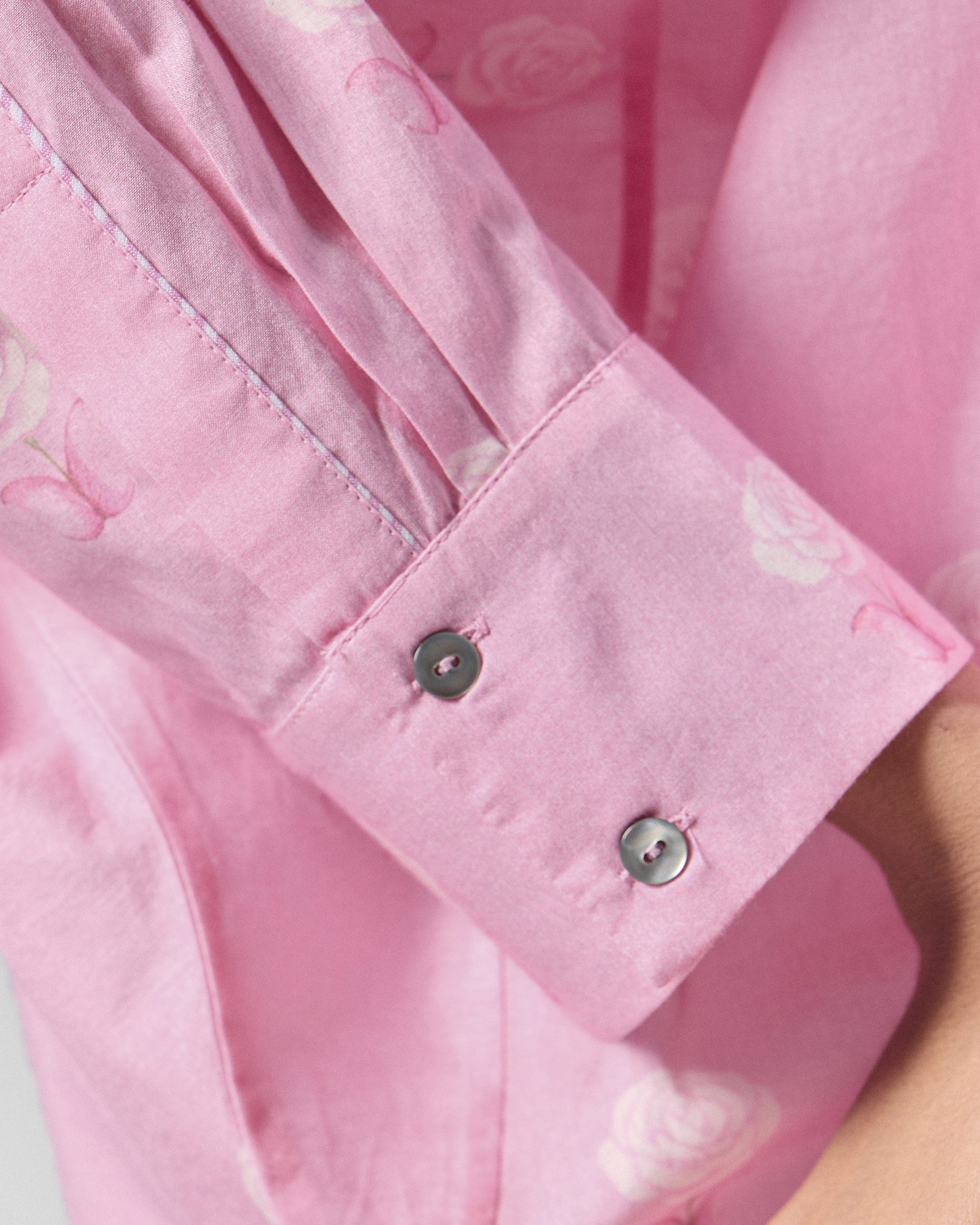 Raha Slit Back Tunic - Soft Pink & White Printed