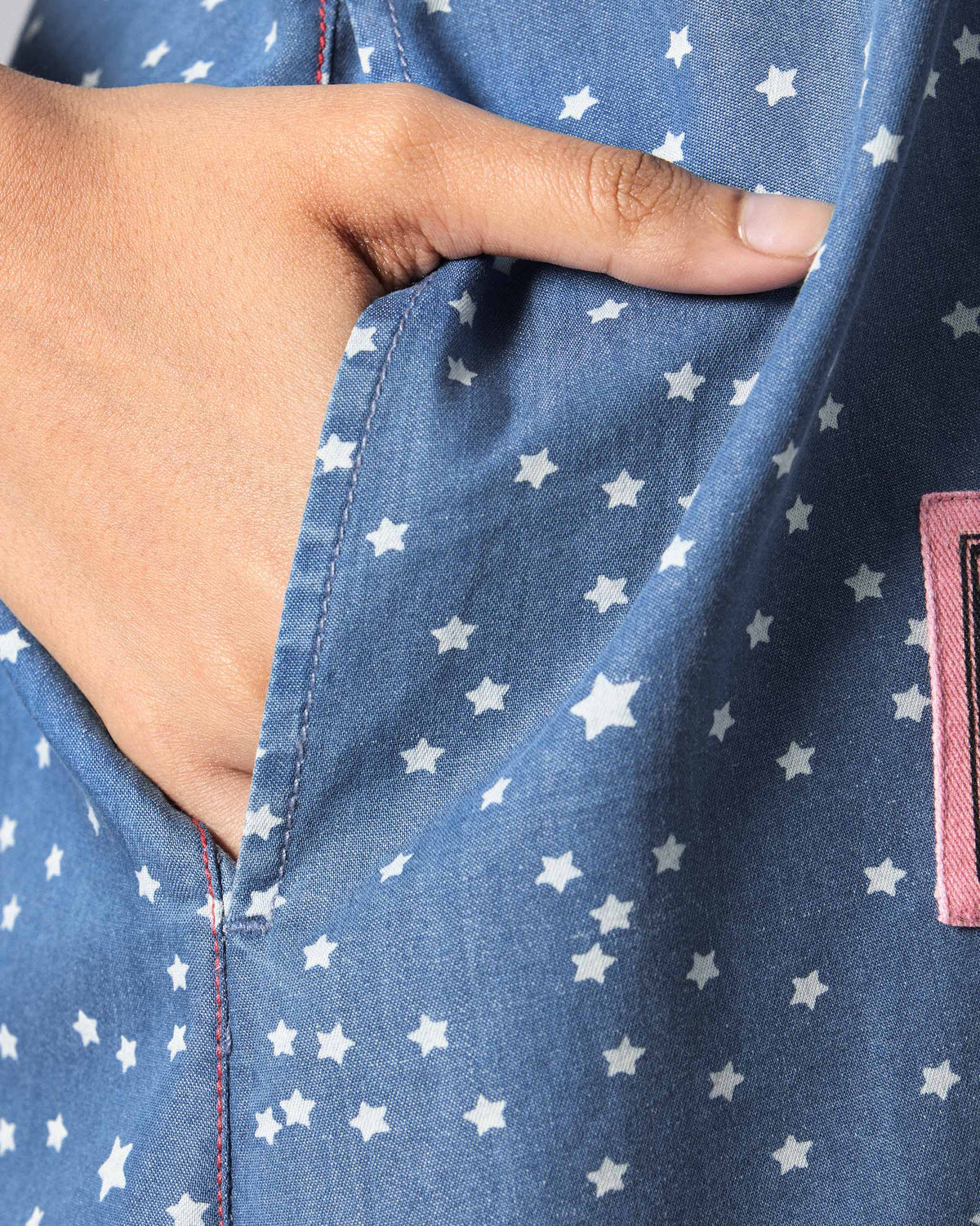 Ebb Dress - Blue & White Printed