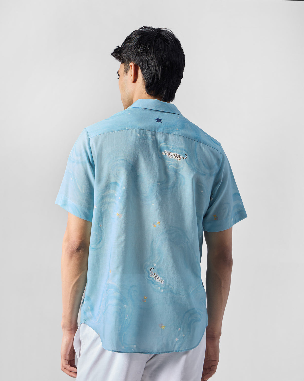 Riverine Shirt - Light Blue Printed