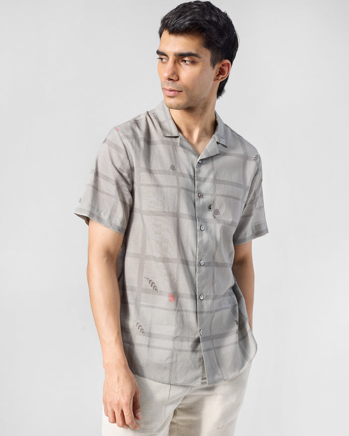 Mistari Shirt - Printed Sushi Voile Relaxed Fit