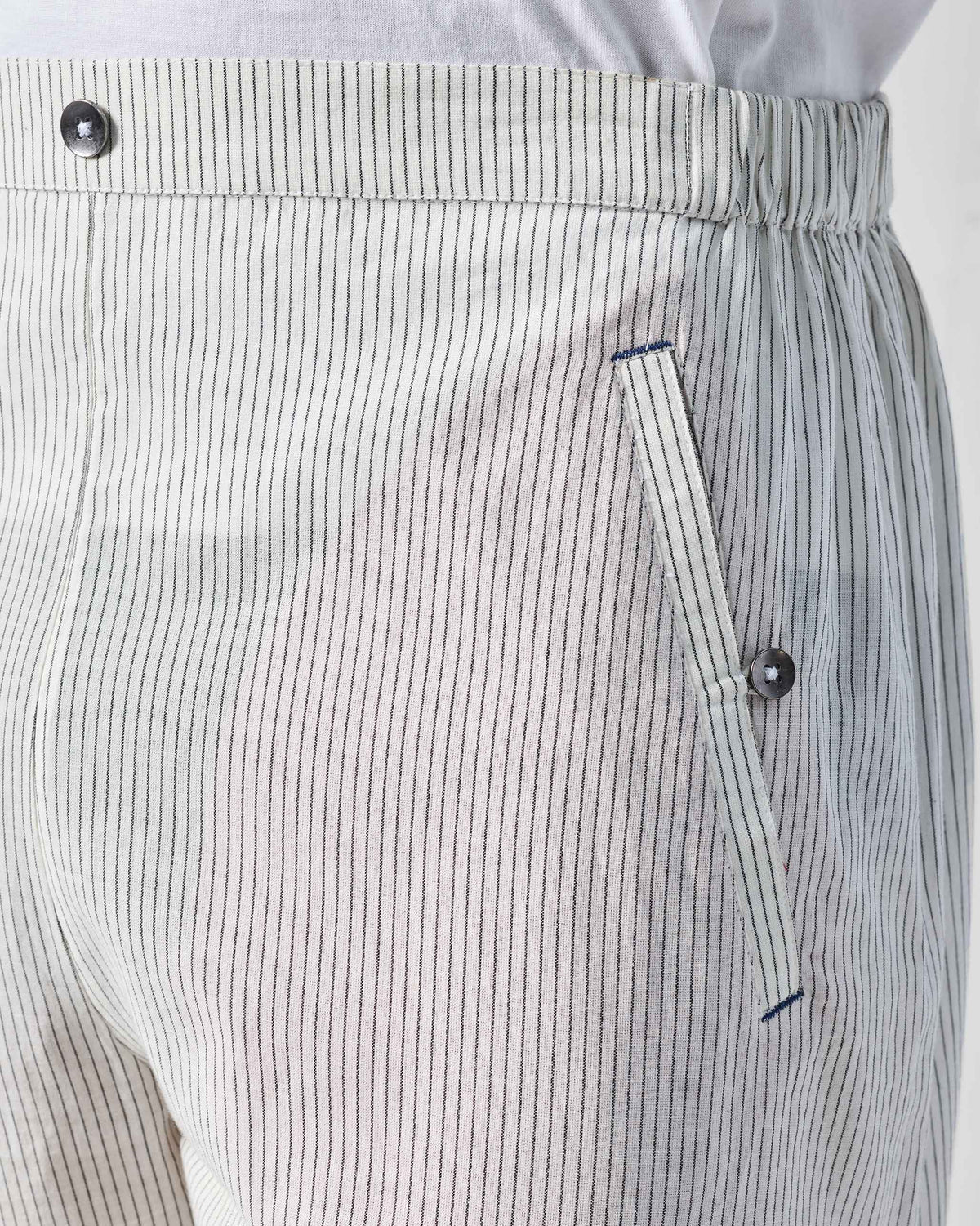 Kurta Pants - Charcoal & White Striped