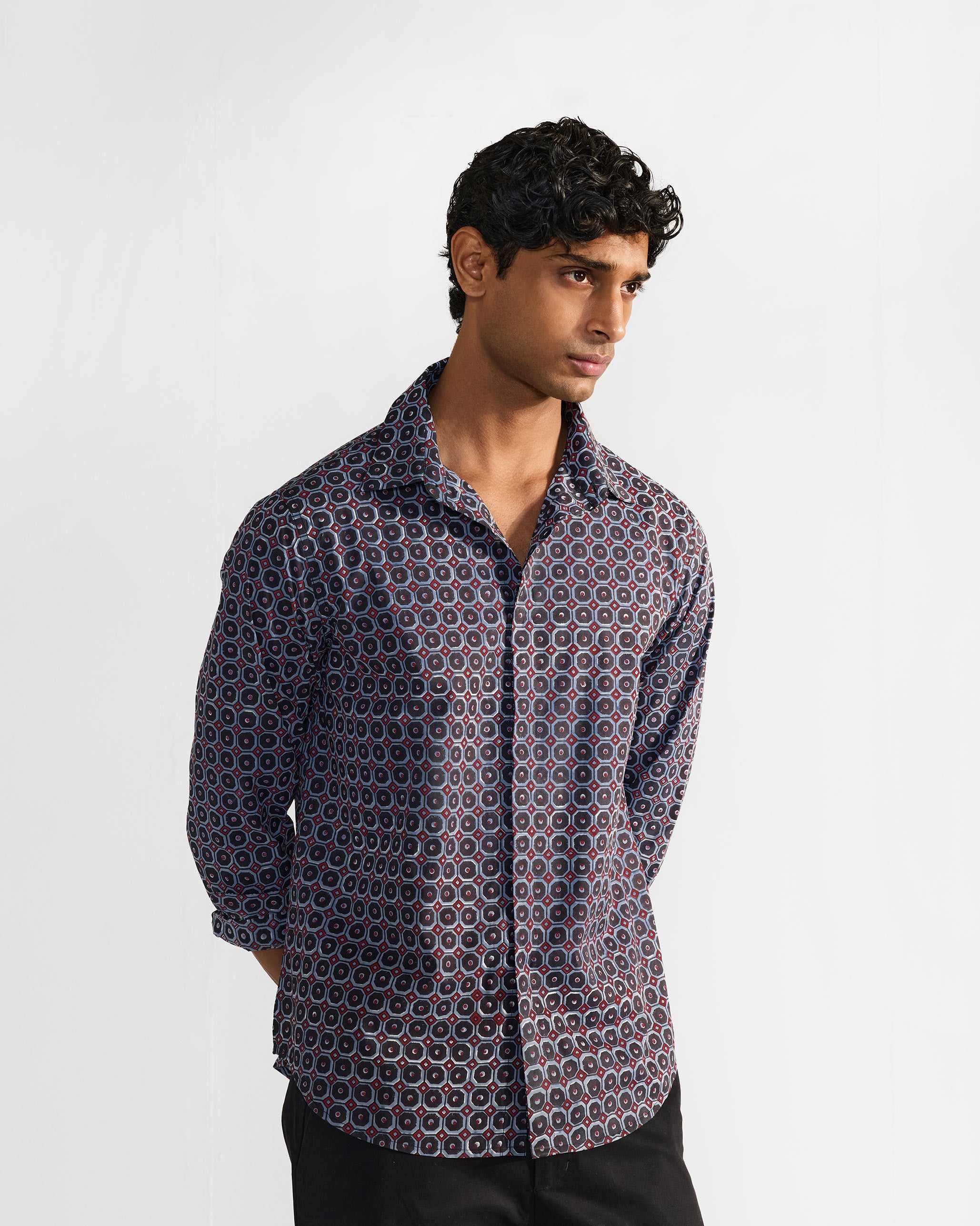 Wood Pigeon Shirt -Multicolor Print