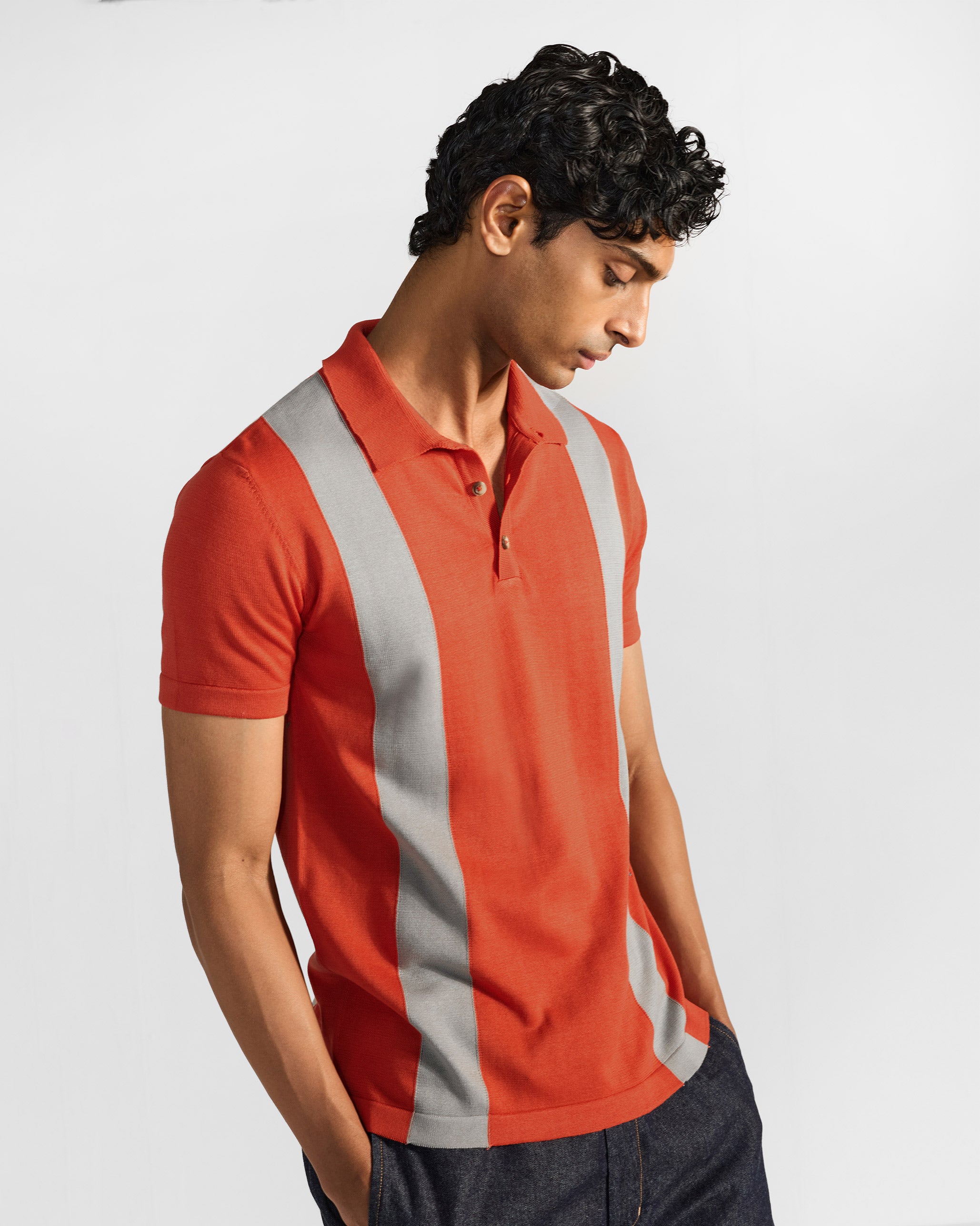 Bonnet Polo T-Shirt - Orange