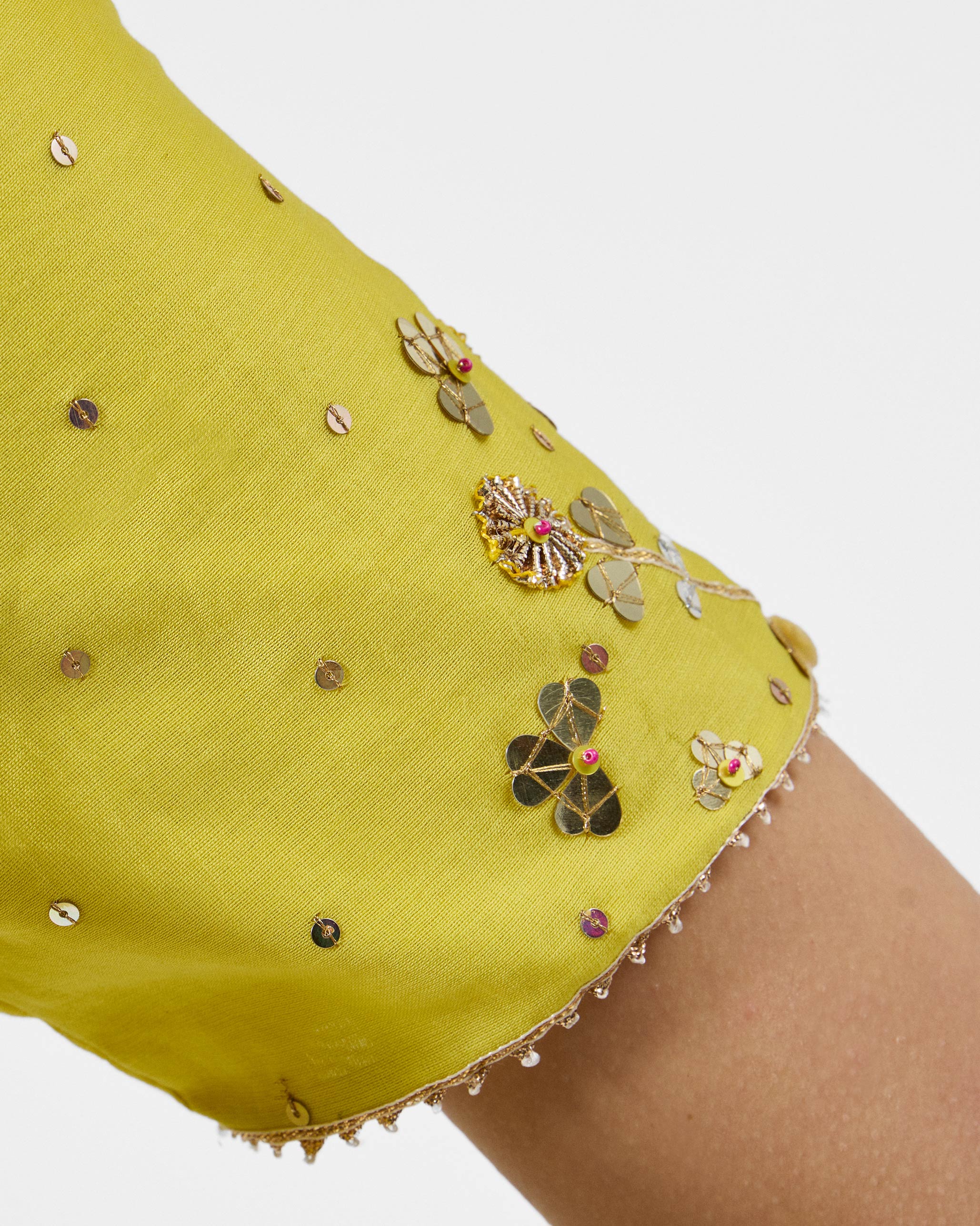 Cherai Kurta - Yellow Embroidered