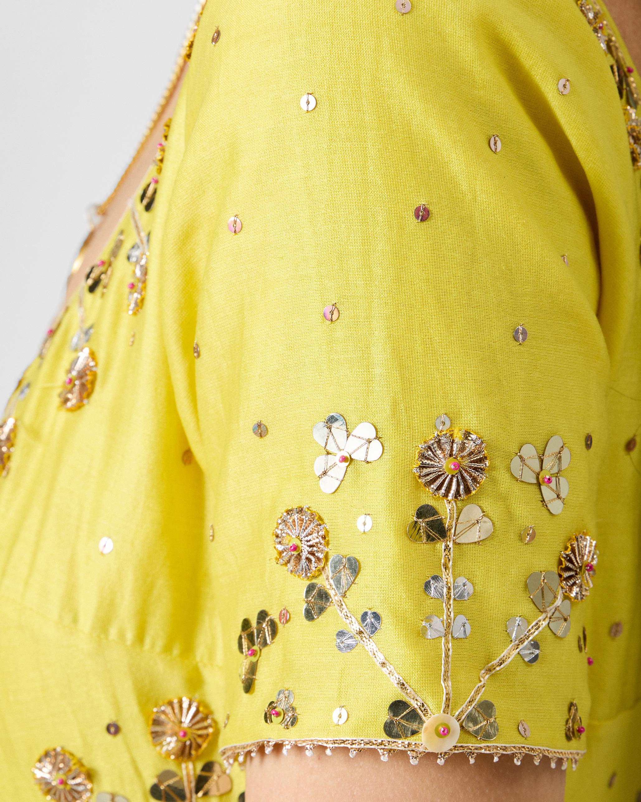 Cherai Kurta - Yellow Embroidered