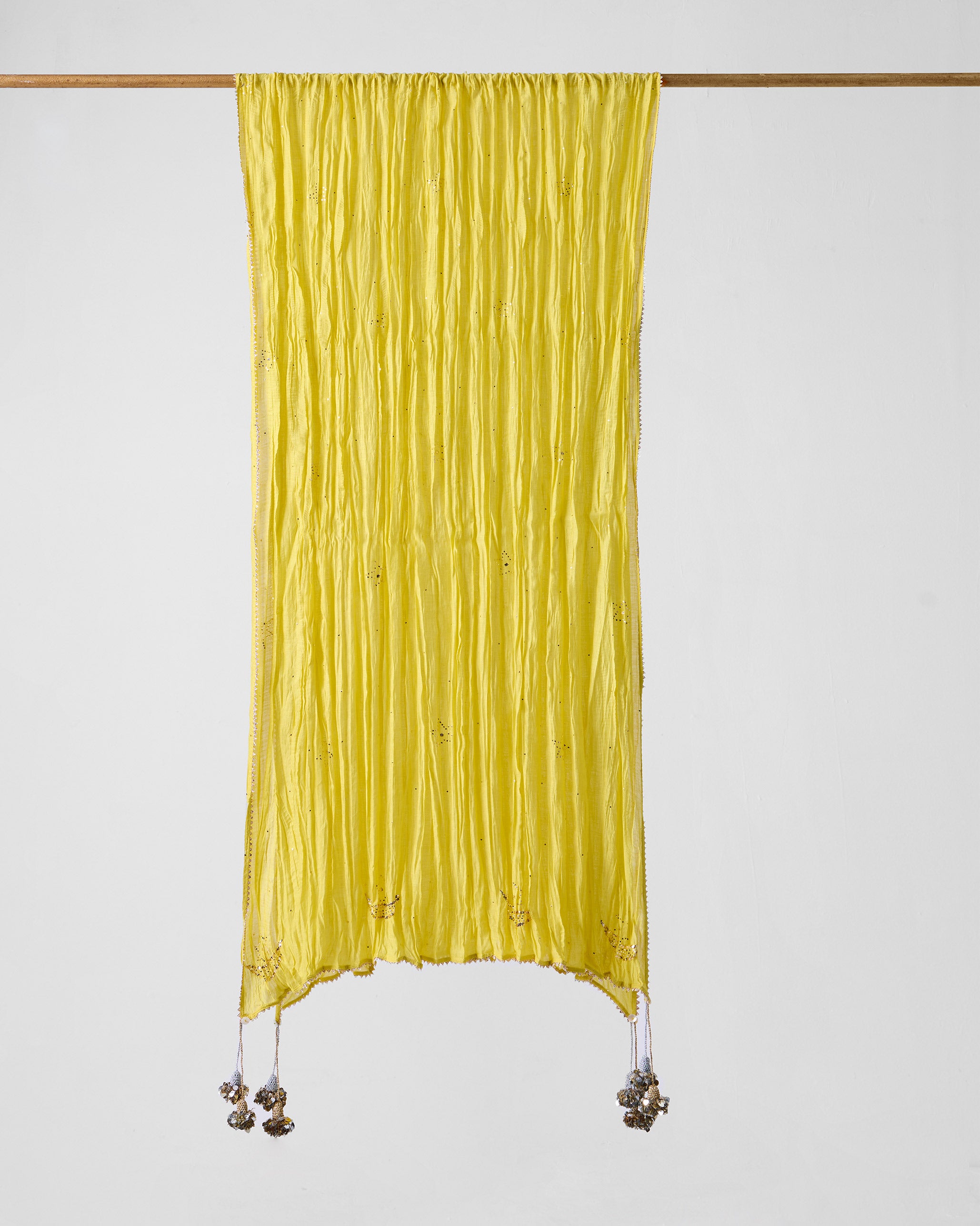 Shanti Dupatta - Yellow Embroidered