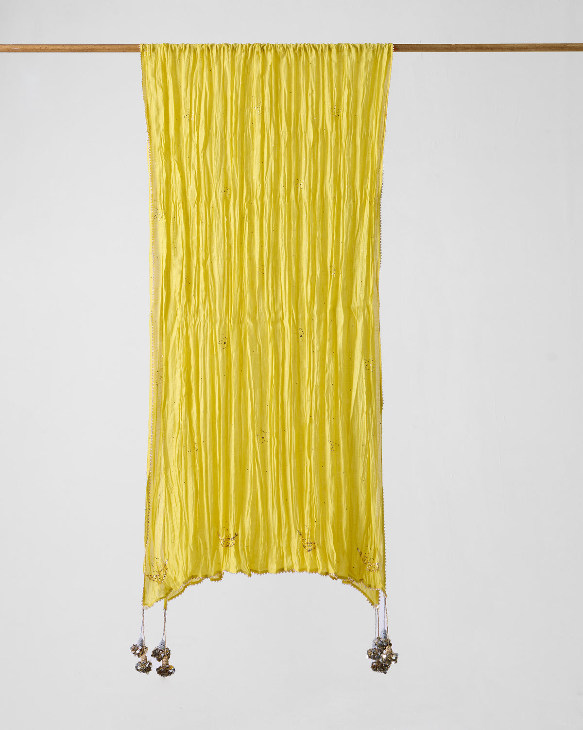 Shanti Dupatta - Yellow Embroidered