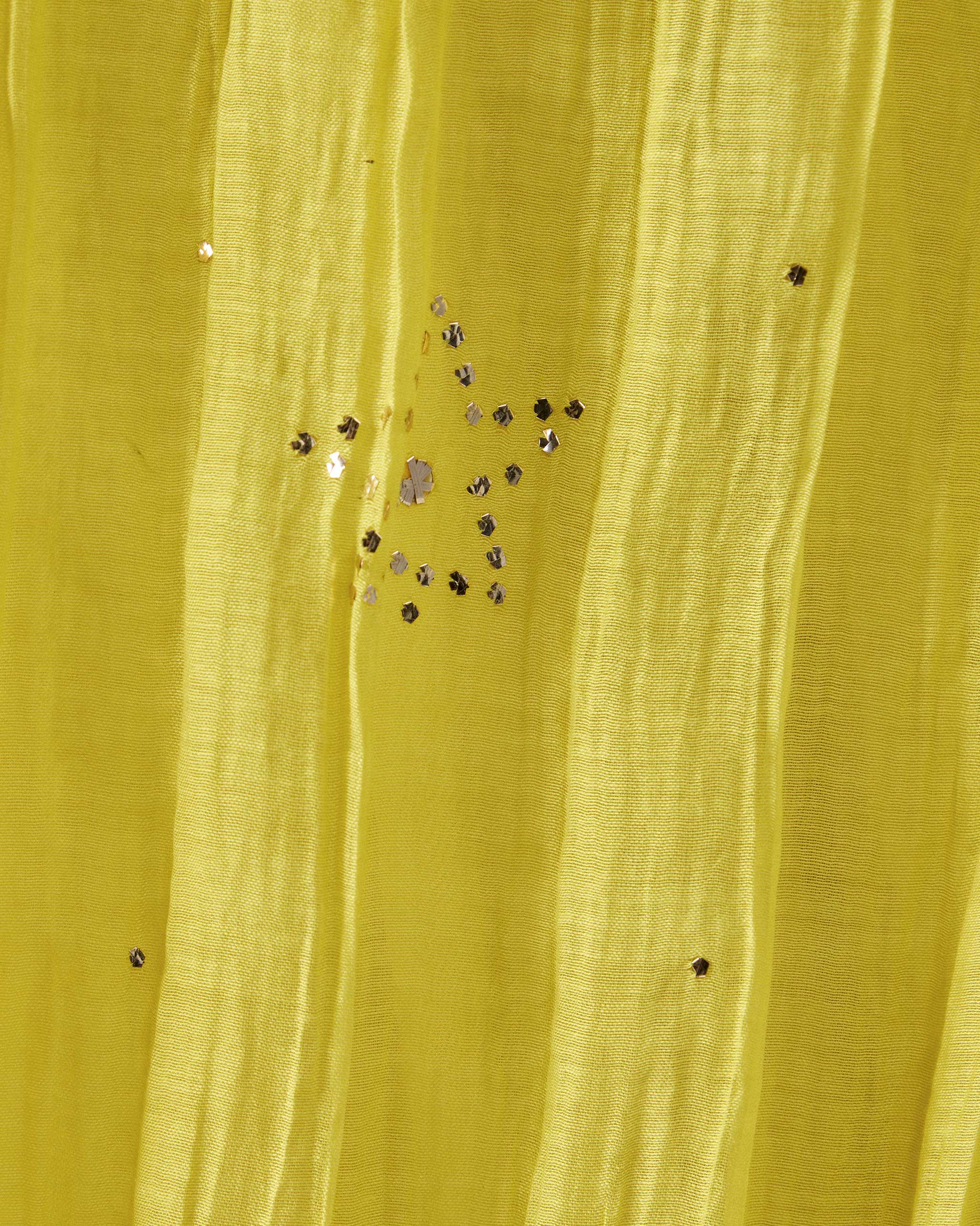 Shanti Dupatta - Yellow Embroidered