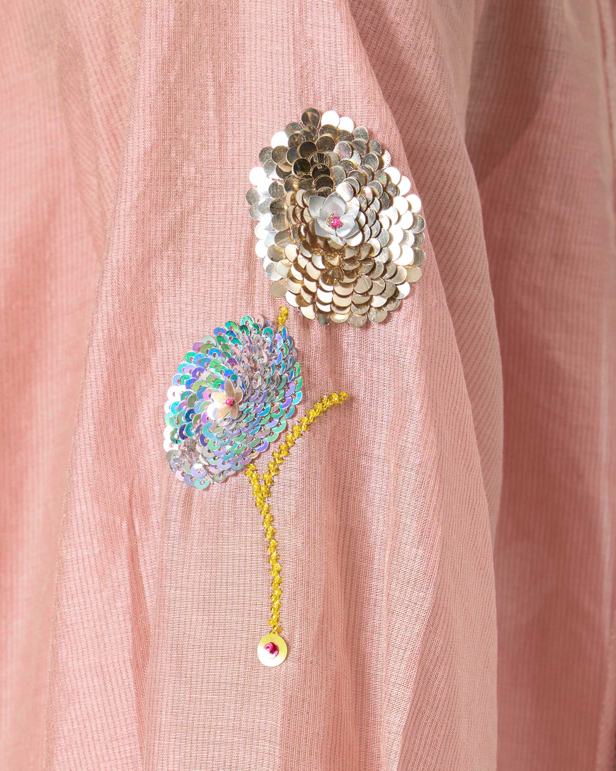 Sukhna Kurta with Slip - Pink Embroidered