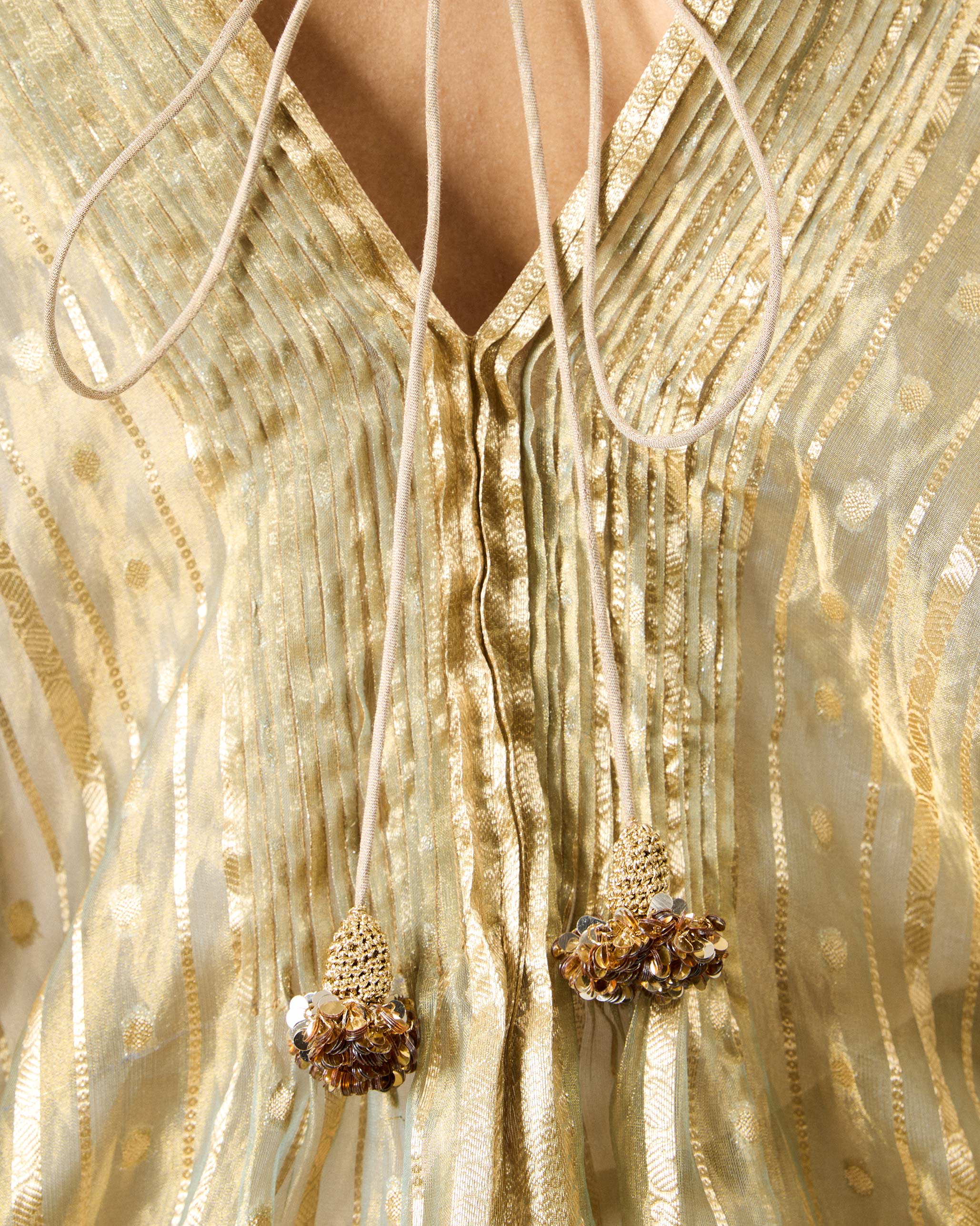 Kolad Kaftan - Teal & Gold