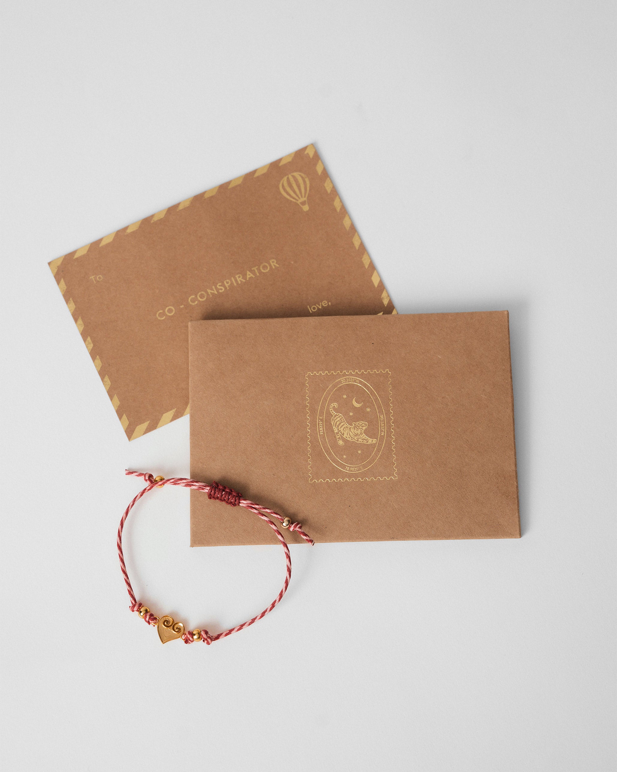 Dil Rakhi - Red & Pink Stripes
