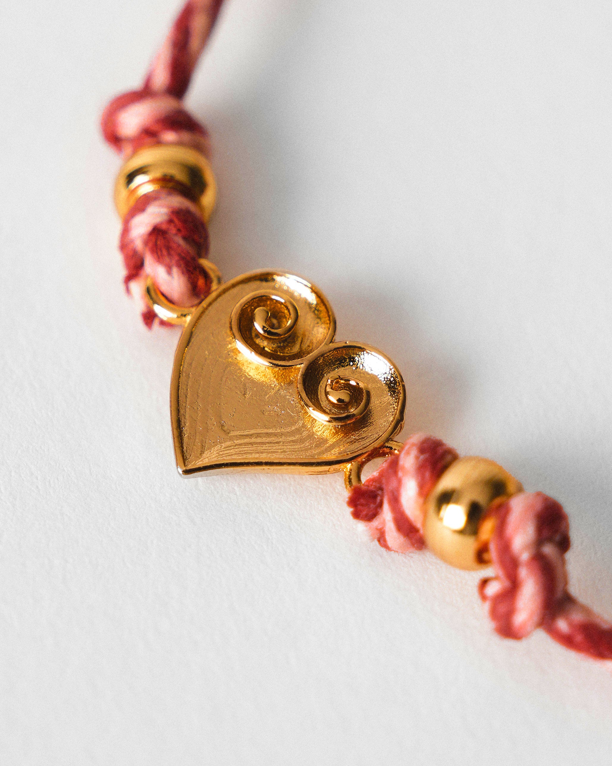 Dil Rakhi - Red & Pink Stripes