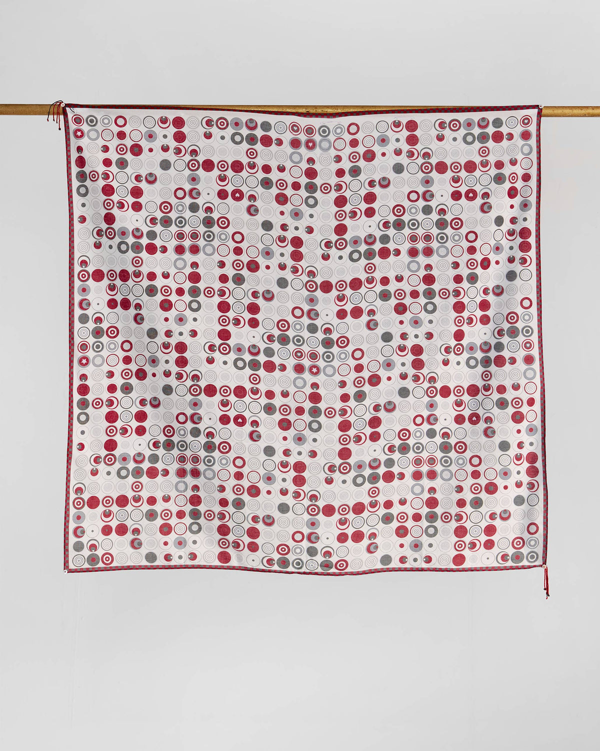 Ripple Scarf - Red & Grey
