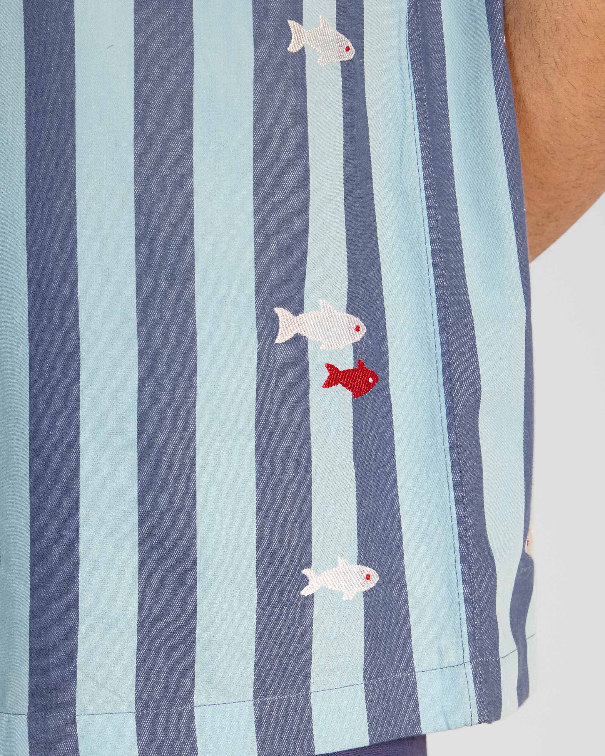 Nilambar Shirt - Blue Stripes